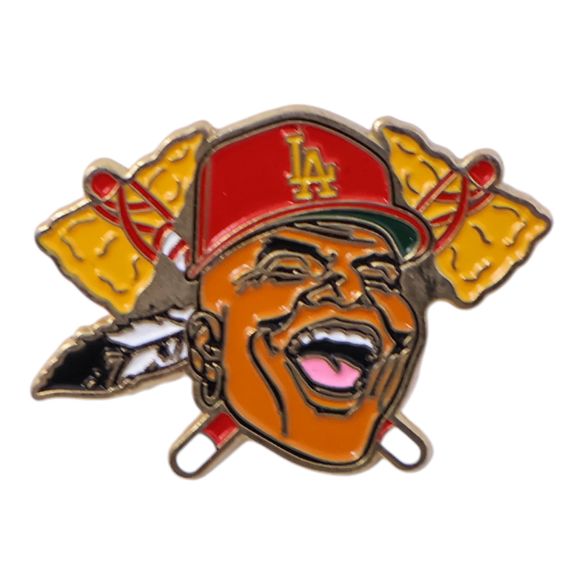 Atlanta Braves Tomahawk & LA Dodgers Graphic Pin