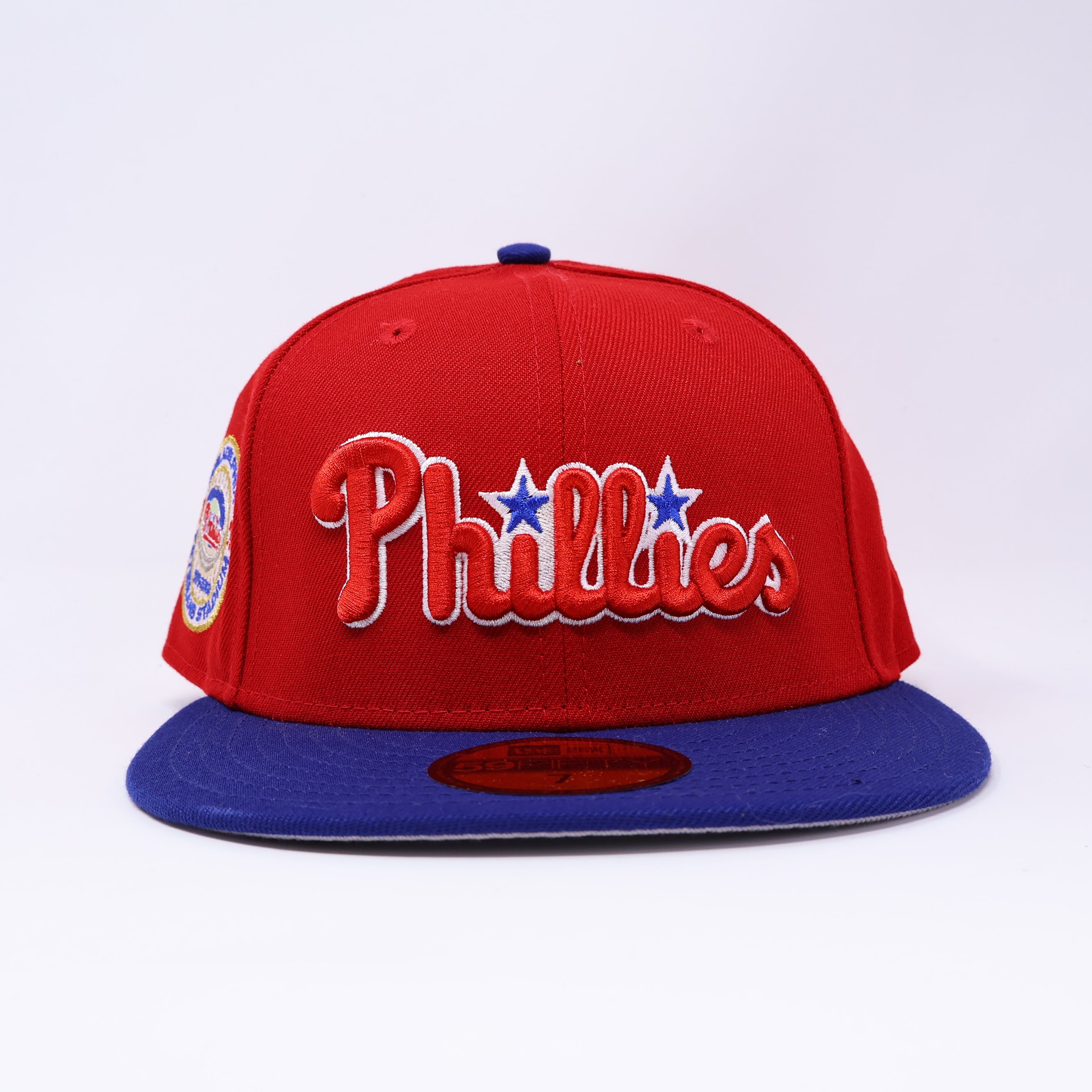 NEW 7 Red Philadelphia Phillies Veterans Stadium 59fifty New Era Fitted Hat Cap