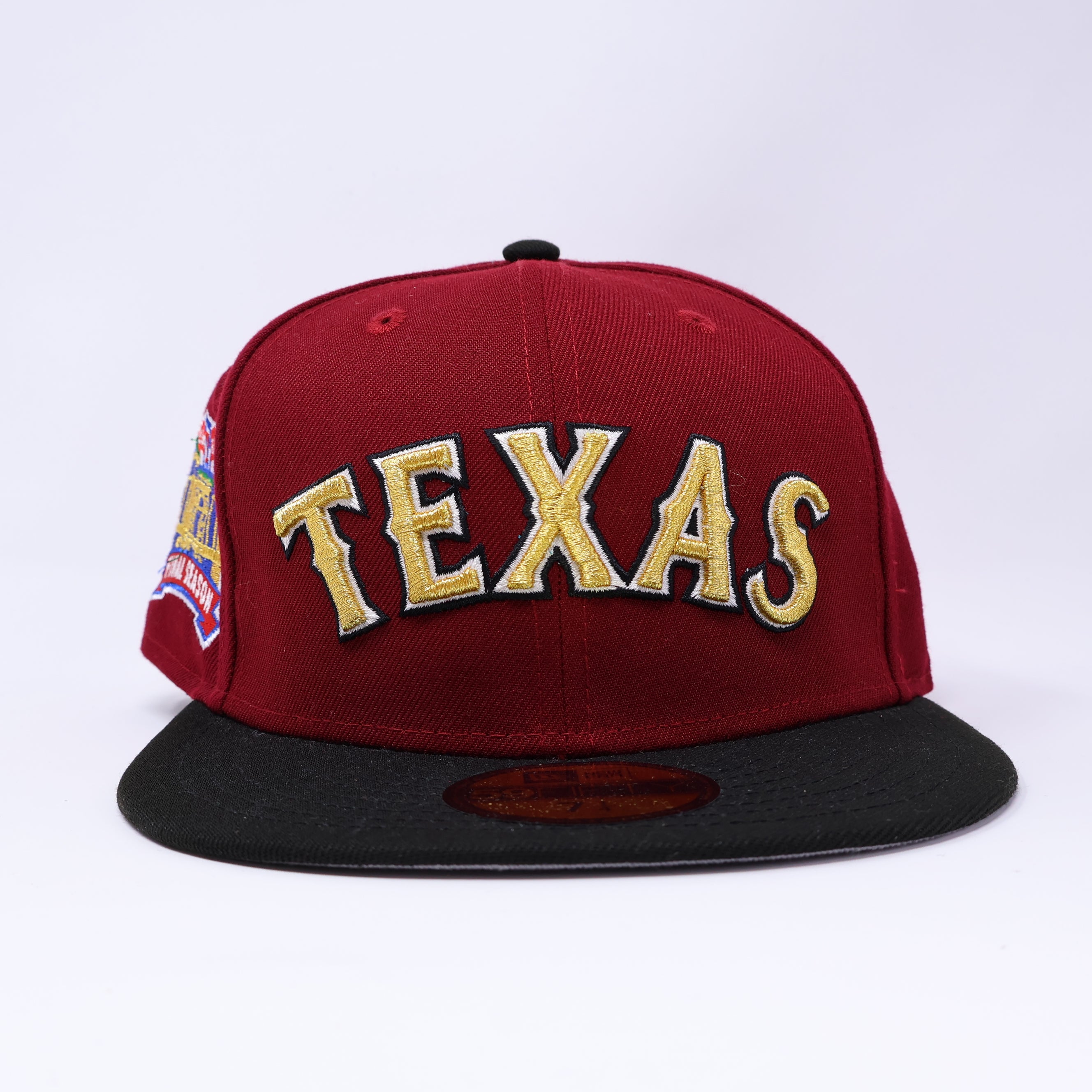 NWT 1/4 Maroon Dallas Texas Rangers Final Season 59fifty New Era Fitted Hat Cap