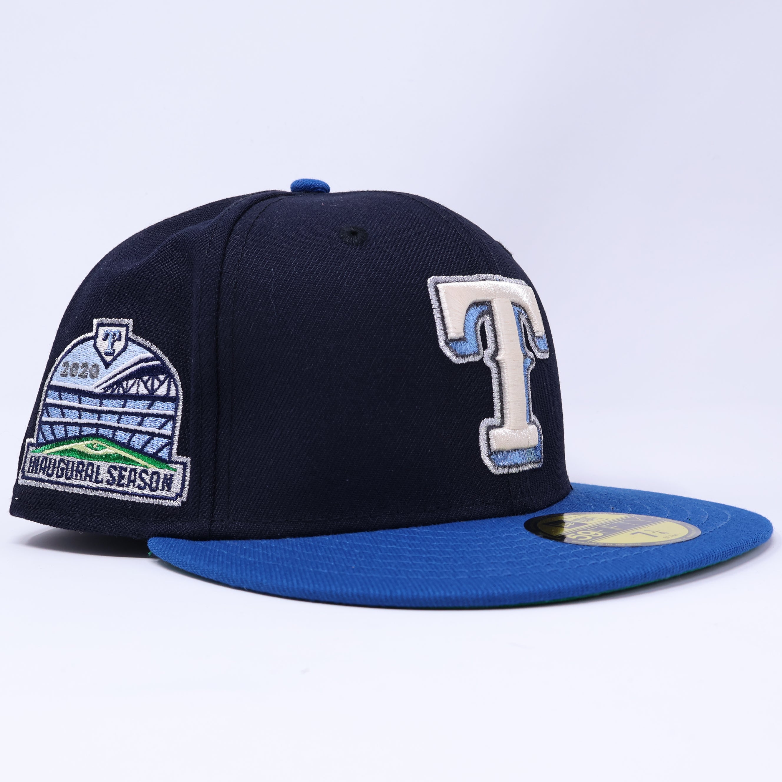 NWT 1/4 Navy Dallas Texas Rangers 2020 Inaugural Season 59fifty New Era Fitted Hat Cap 3