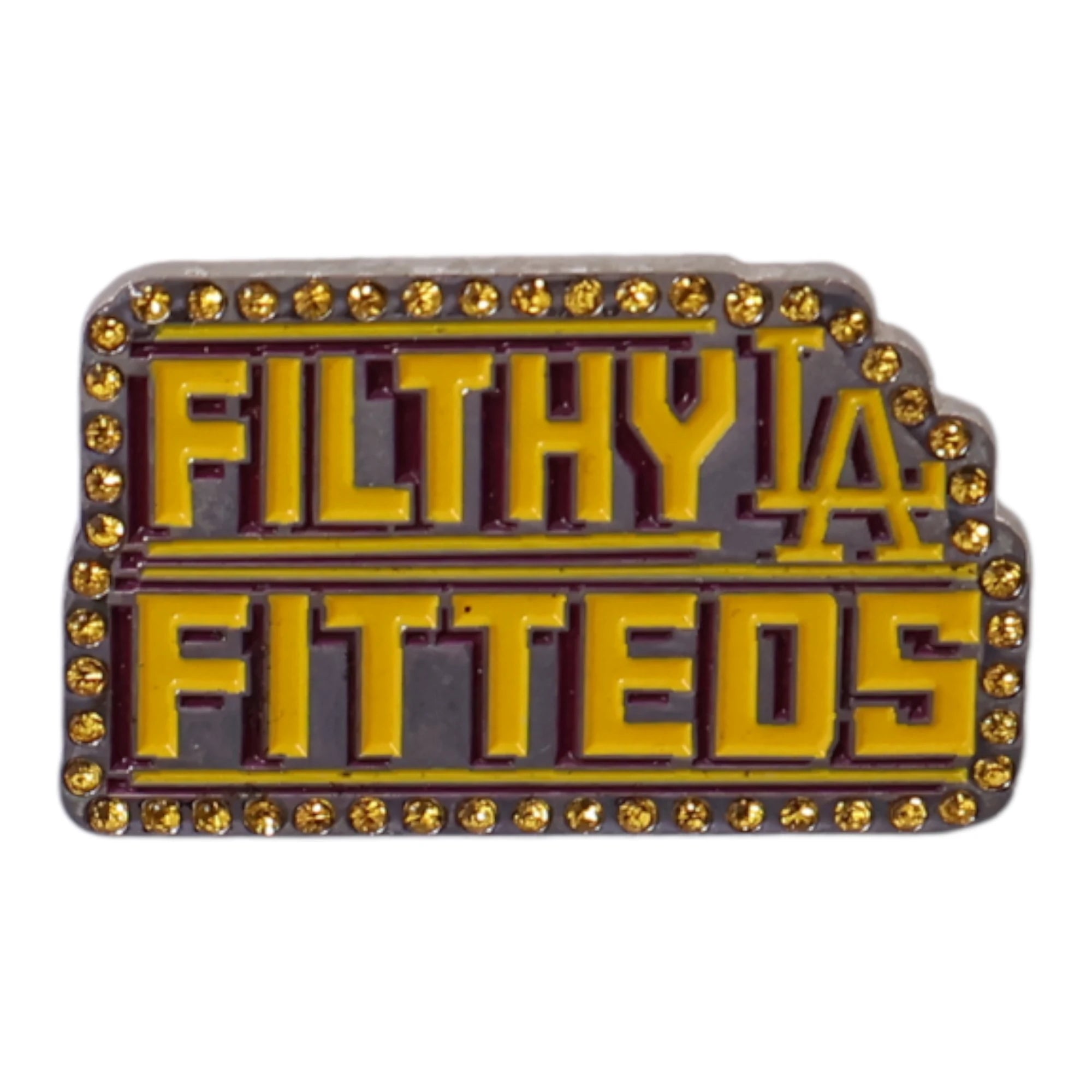Filthy Fitteds LA Script Pin