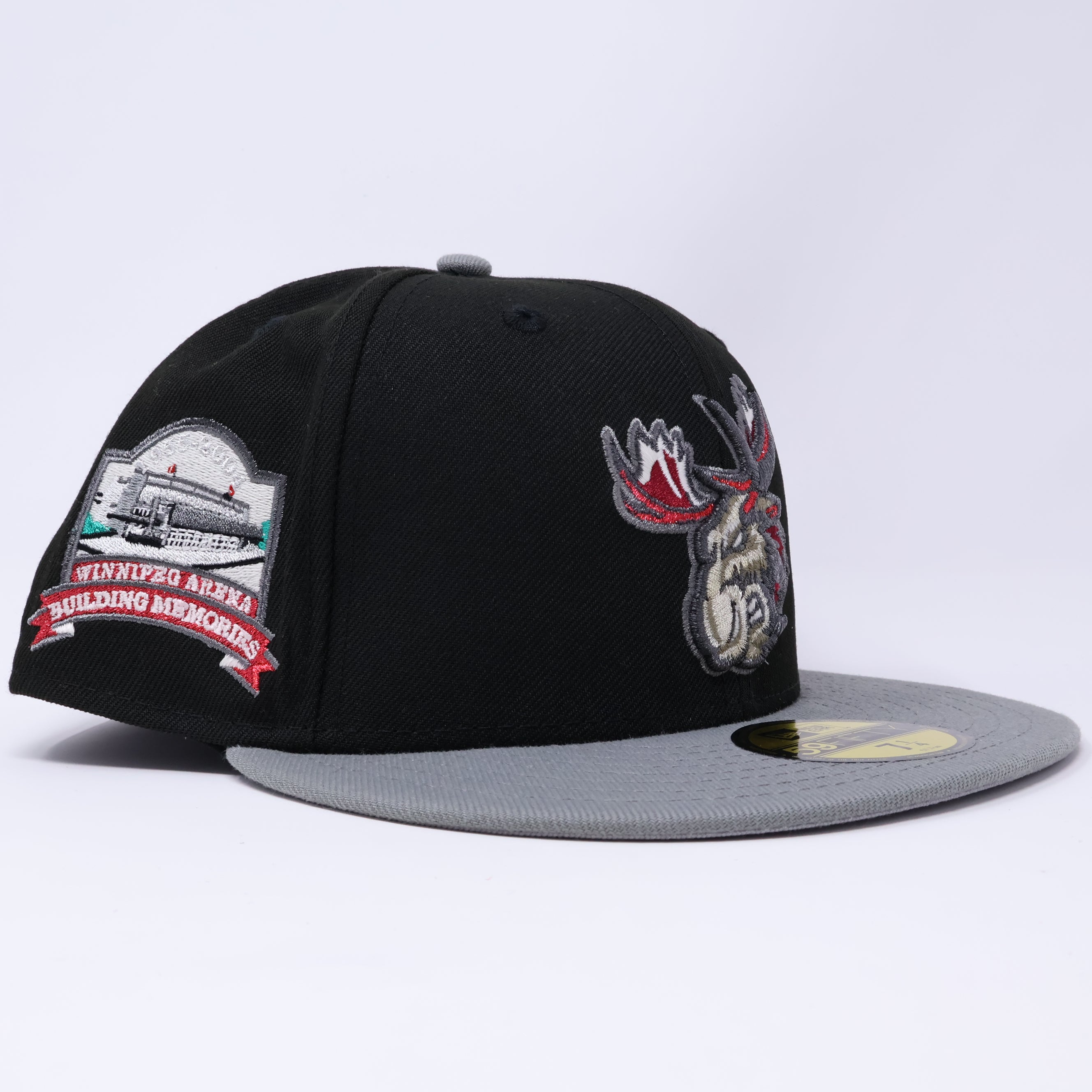 NWT 1/4 Black Manitoba Moose AHL 59fifty New Era Fitted Hat Cap