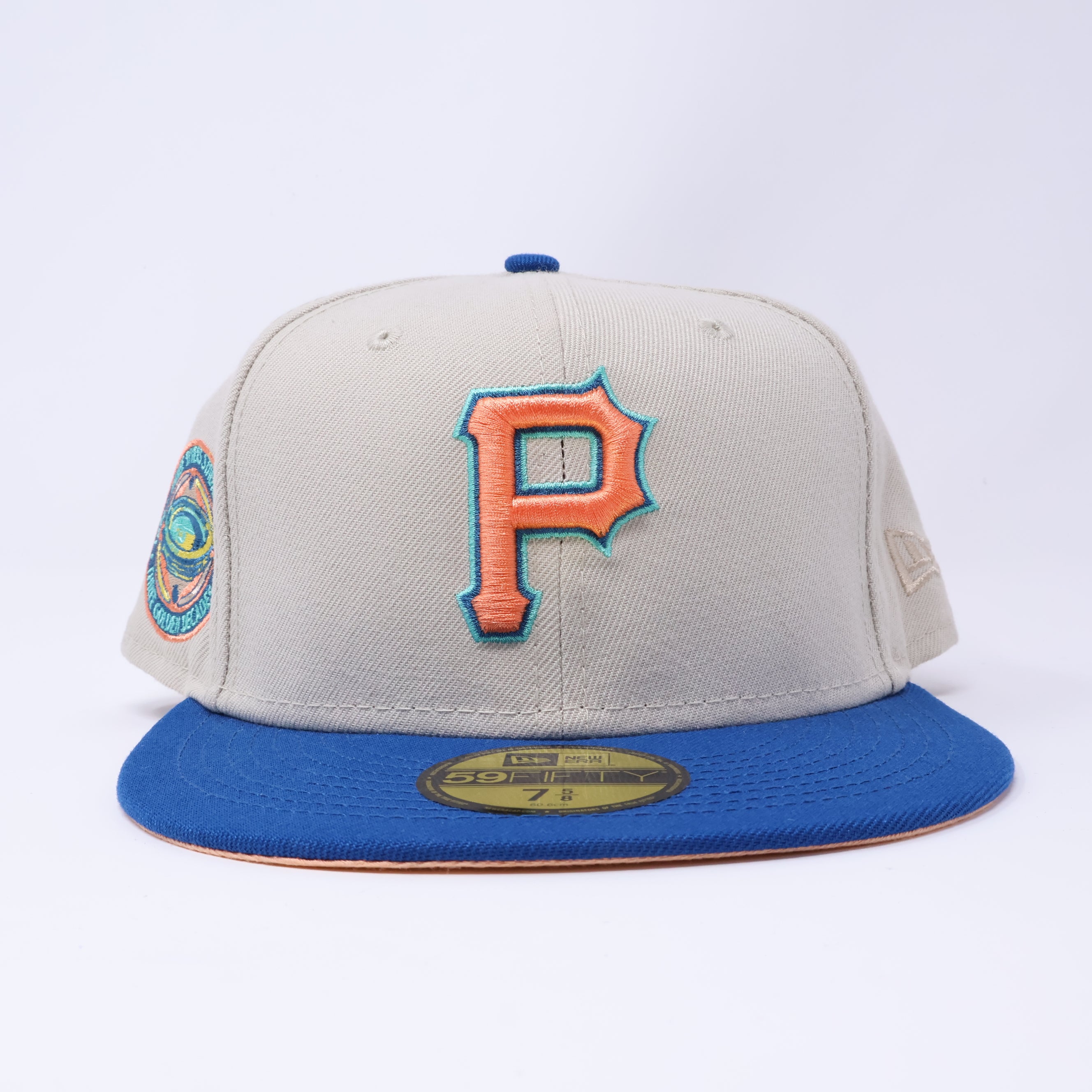 NWT 5/8 Stone Pittsburgh Pirates Three Rivers Stadium 59fifty New Era Fitted Hat Cap