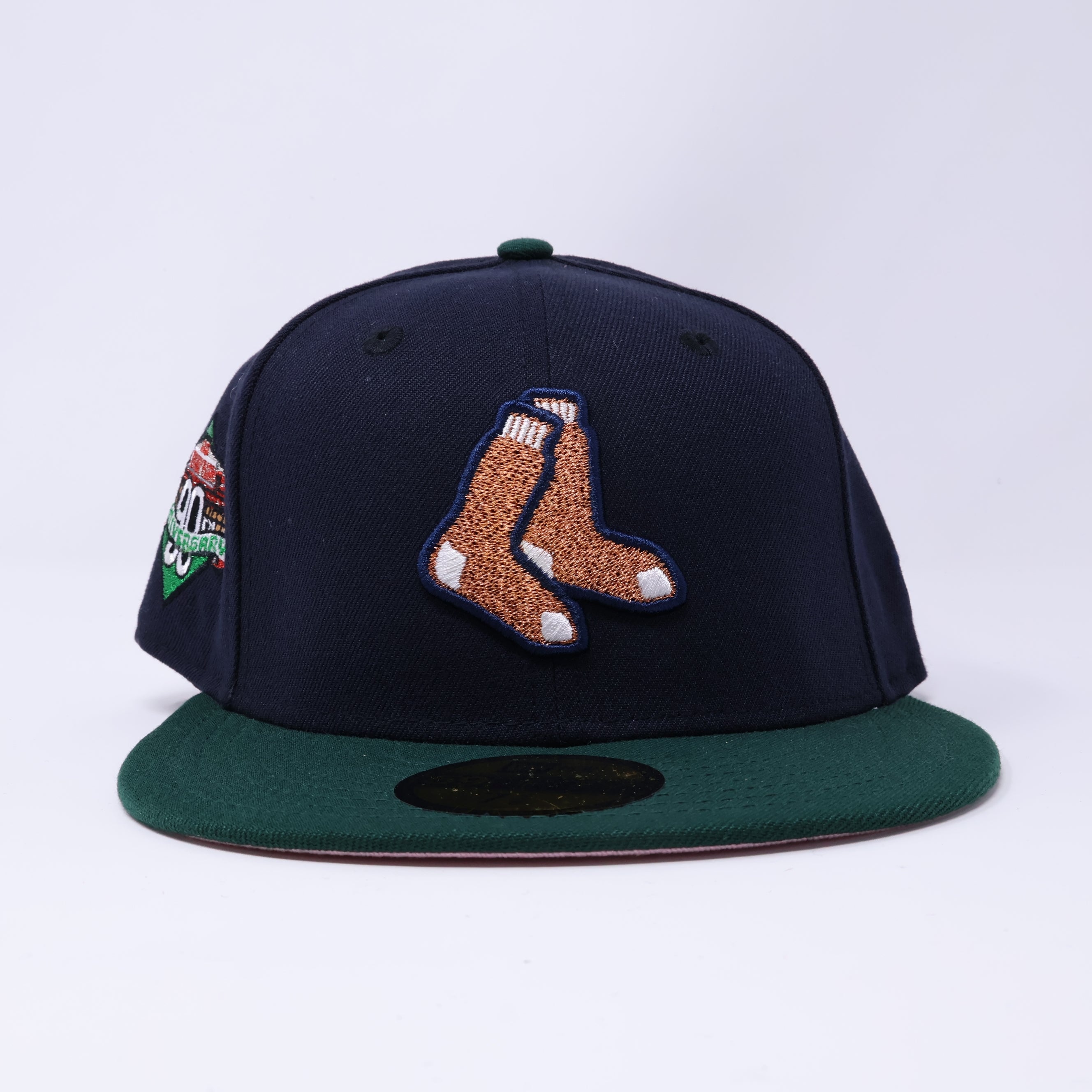 NWT 1/8 Navy Boston Red Sox 90th Anniversary 59fifty New Era Fitted Hat Cap