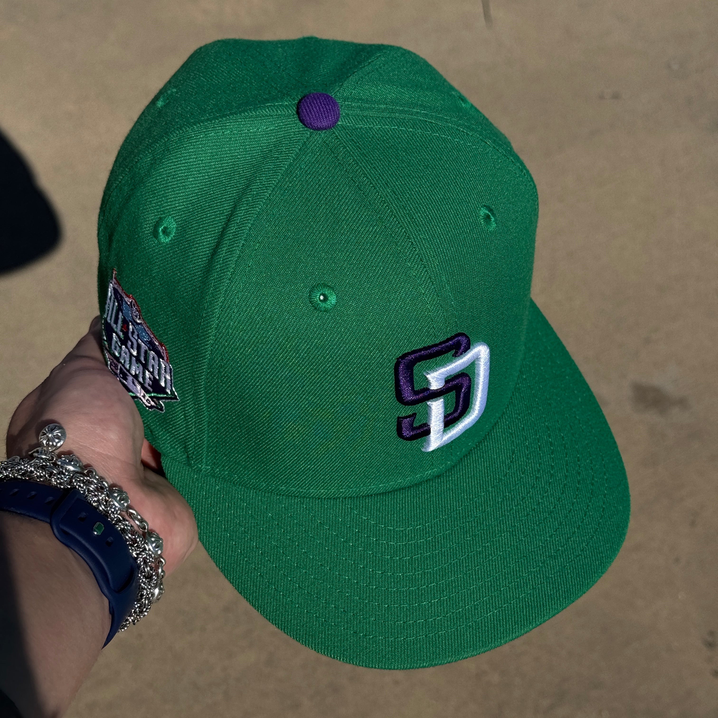 USED 1/8 Green San Diego Padres 2016 All Star Game 59fifty New Era Fitted Hat Cap