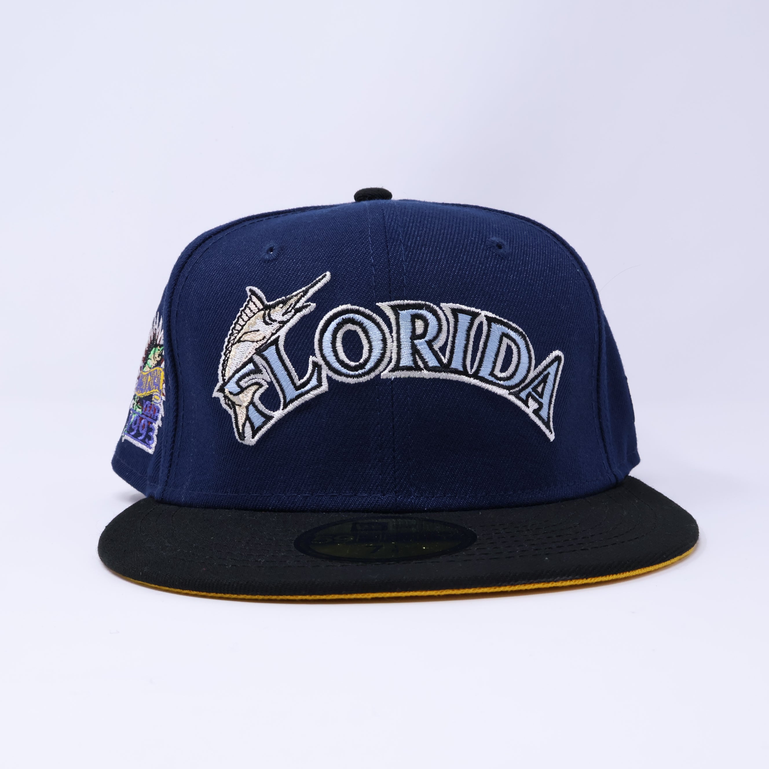 NWT 1/8 Navy Flordia Marlins 1993 Inaugural Season 59fifty New Era Fitted Hat Cap