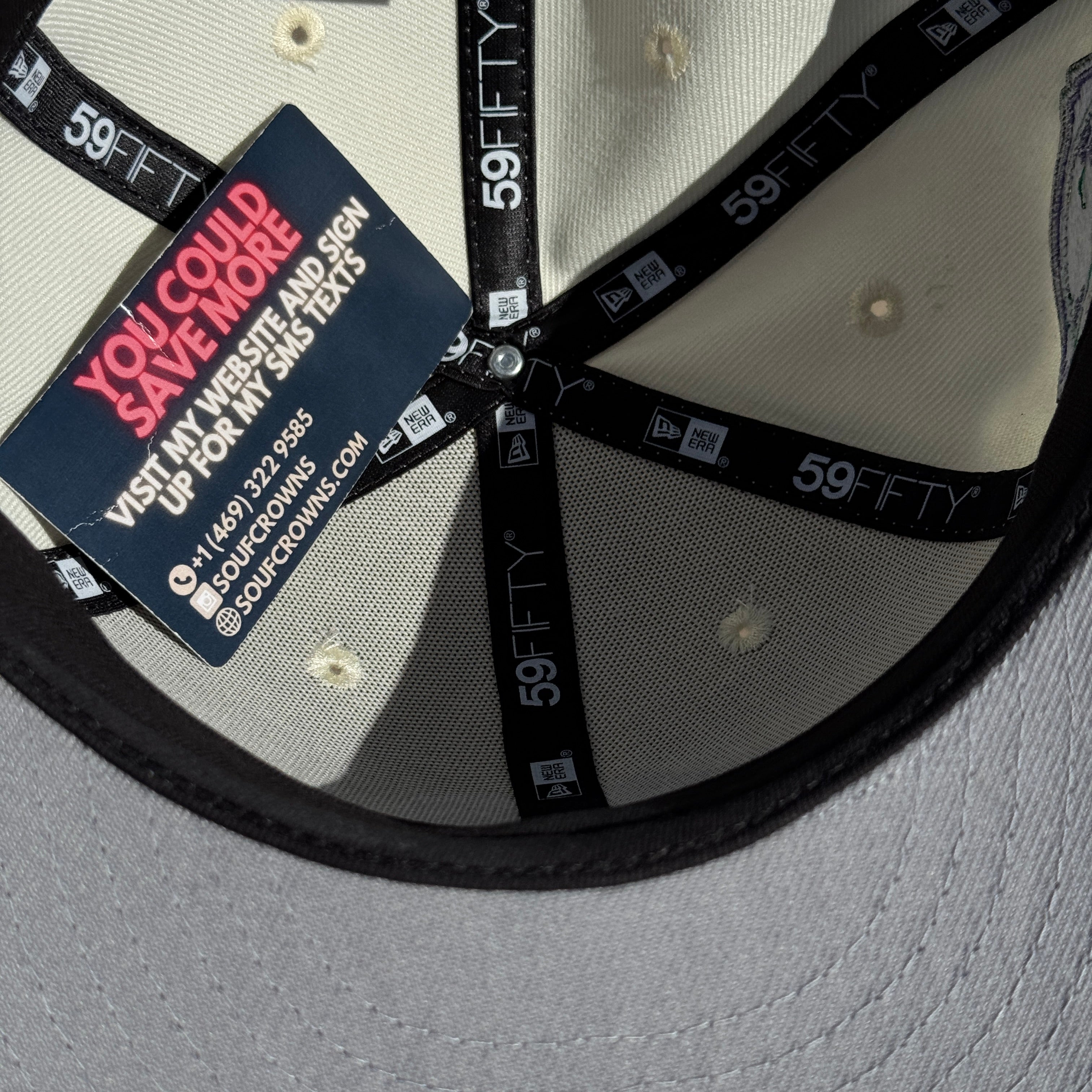 USED 1/8 Chrome San Francisco Giants Year 2000 59fifty New Era Fitted Hat Cap