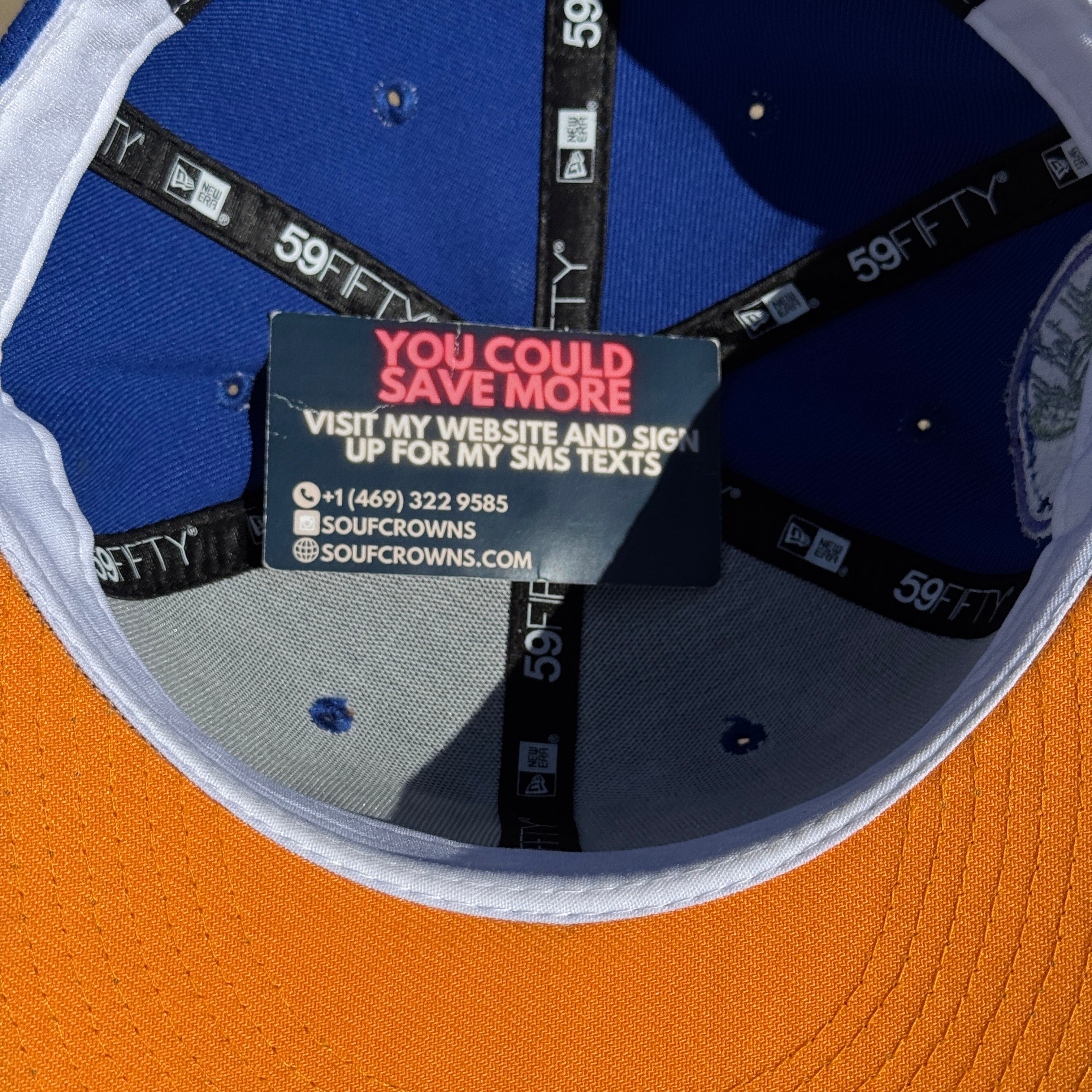 USED 1/8 Blue Greensboro Hornets 59fifty New Era Fitted Hat Cap Minor League