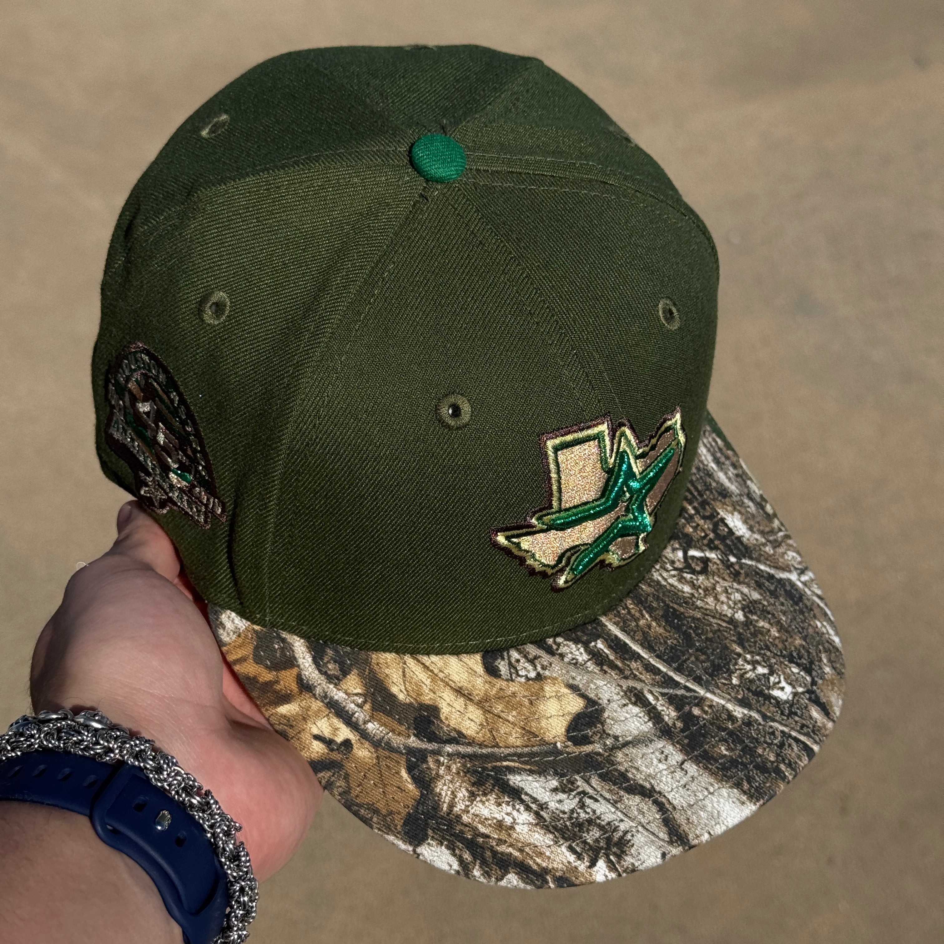 USED 1/8 Green Houston Astros 45th Anniversary 59fifty New Era Fitted Hat Cap