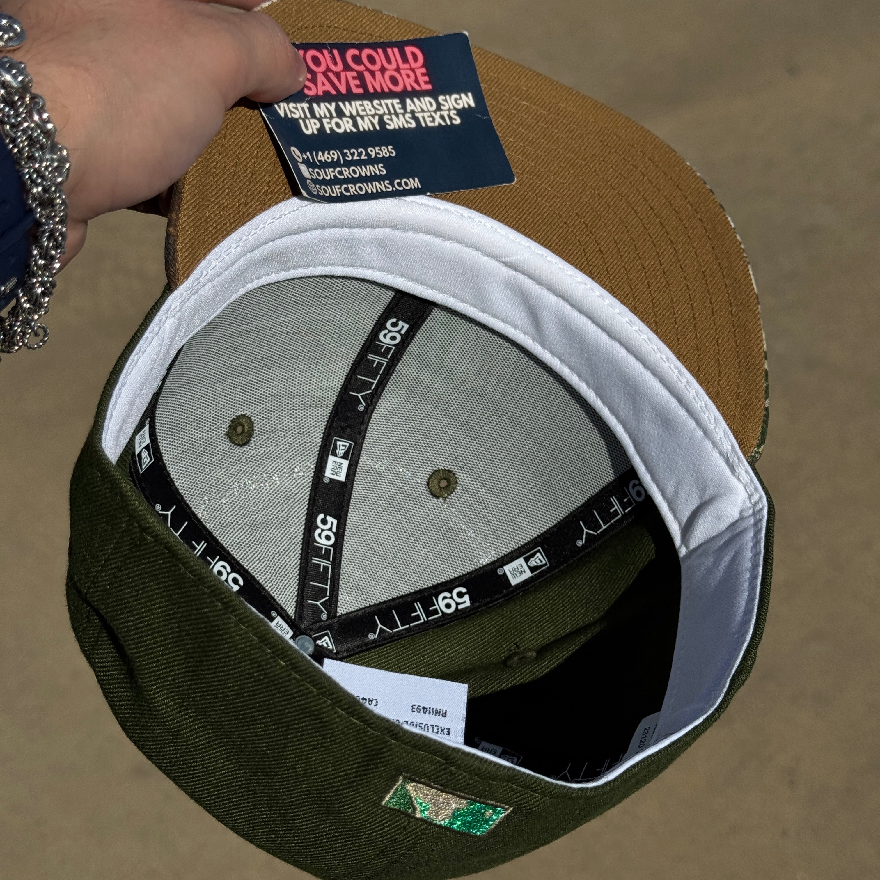 USED 1/8 Green Houston Astros 45th Anniversary 59fifty New Era Fitted Hat Cap