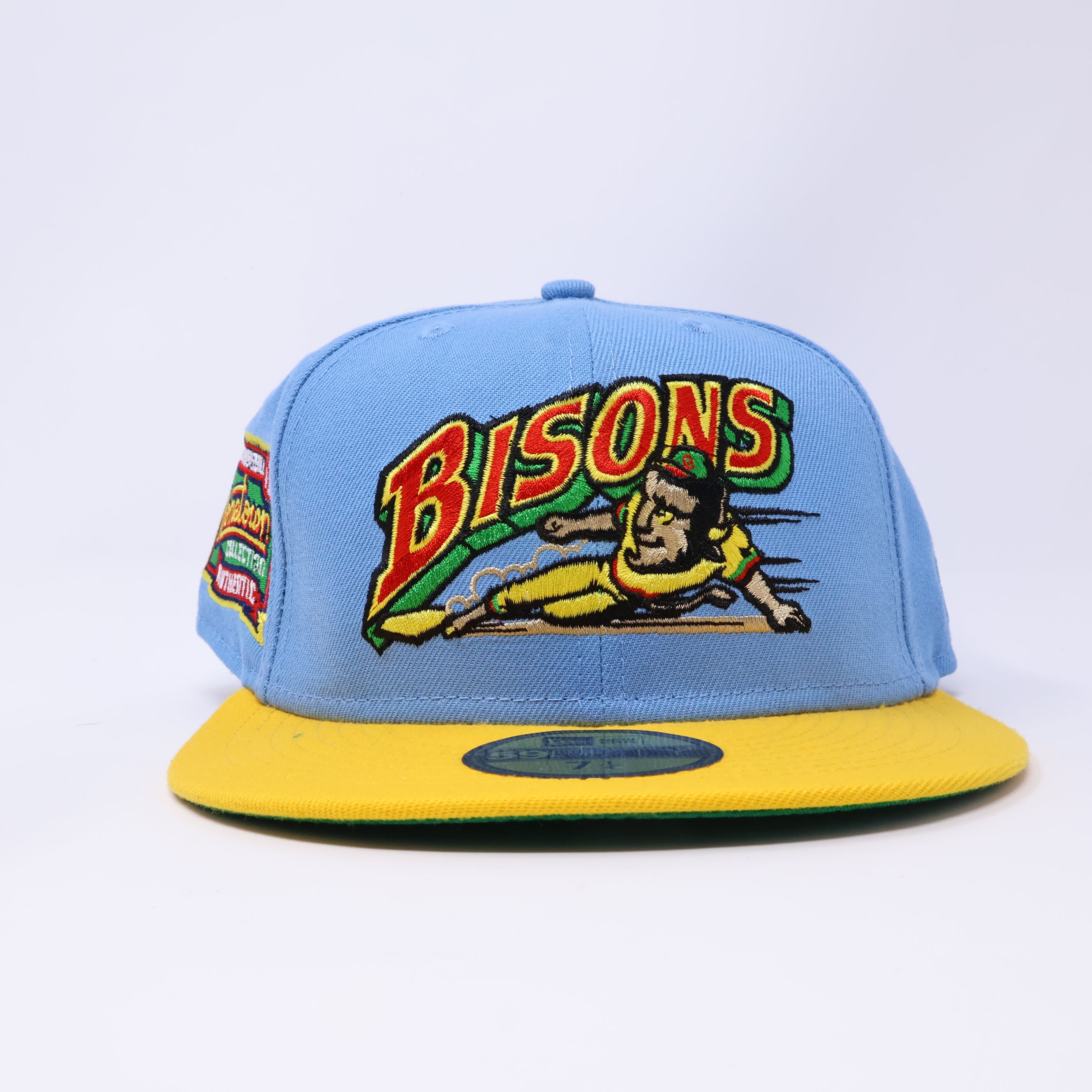 NWT 1/4 Blue Buffalo Bisons Hometown Collection 59fifty New Era Fitted Hat Cap