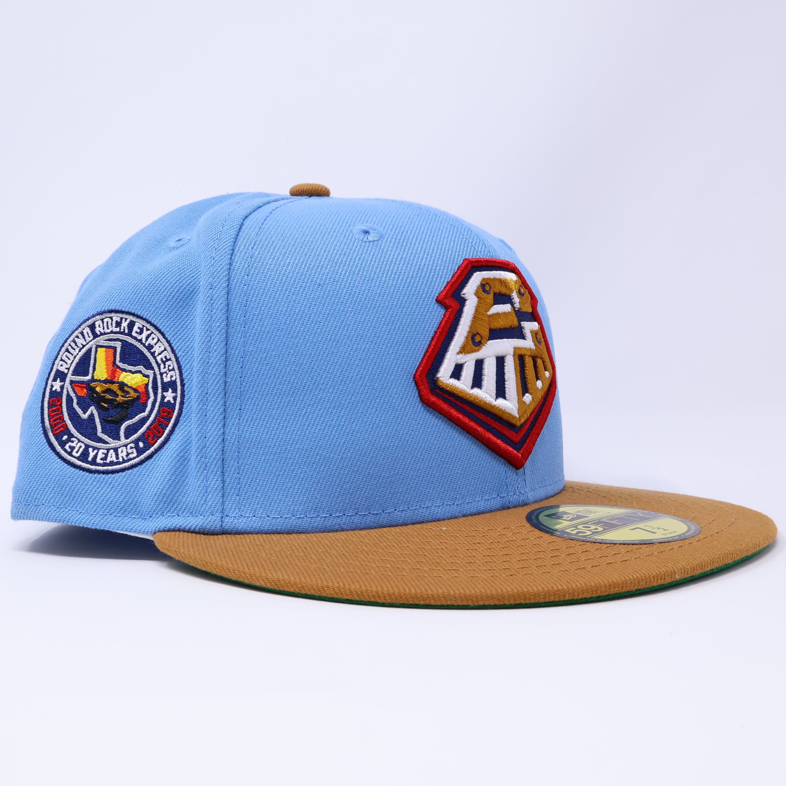 NEW 7 Blue Austin Round Rock Express MLB 20 Years 59FIFTY New Era Fitted Hat