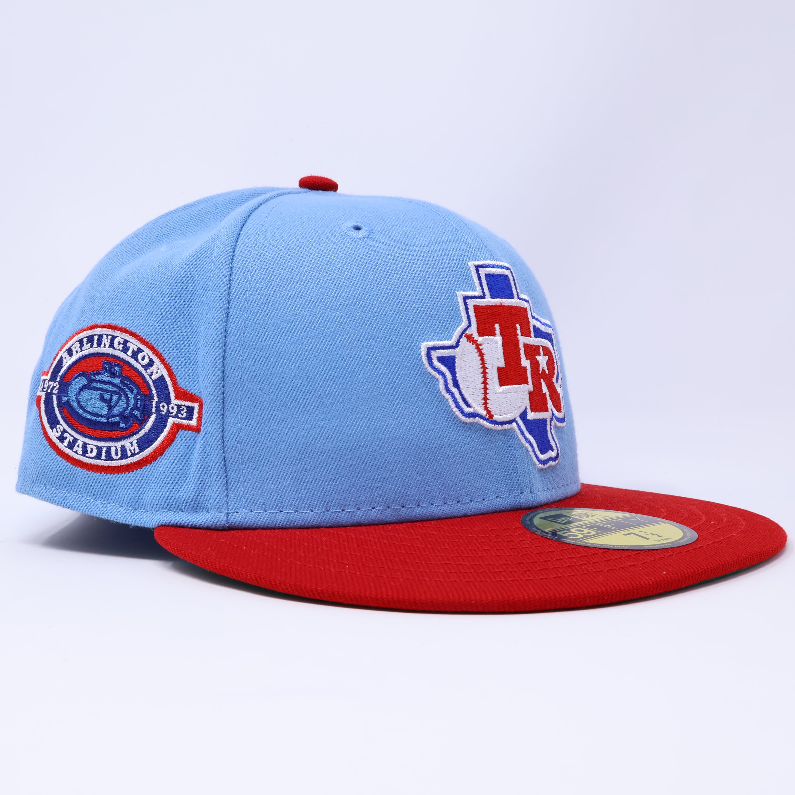 NEW 1/2 Blue Dallas Texas Rangers Arlington Hatclub 59FIFTY New Era Fitted Hat