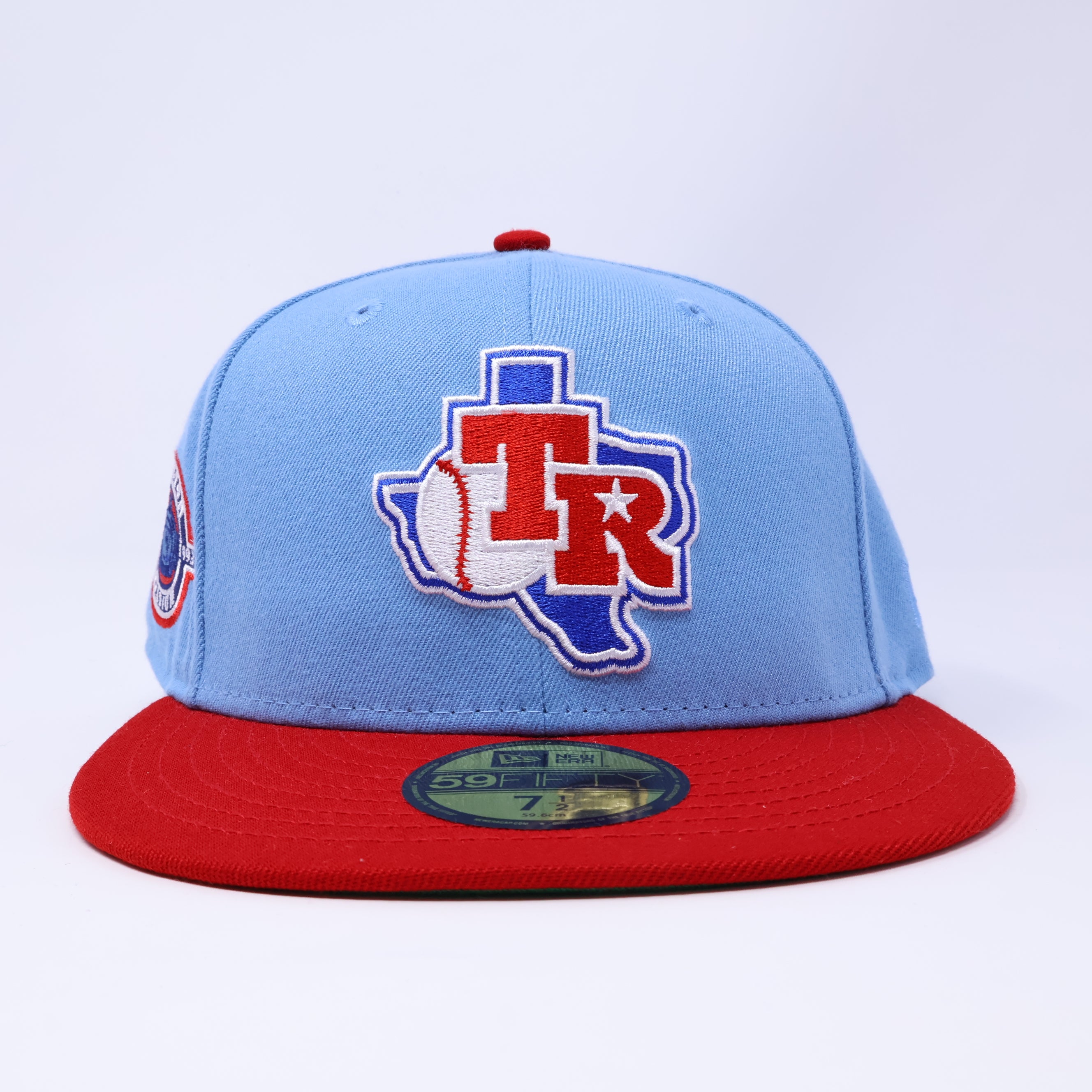 NEW 1/2 Blue Dallas Texas Rangers Arlington Hatclub 59FIFTY New Era Fitted Hat