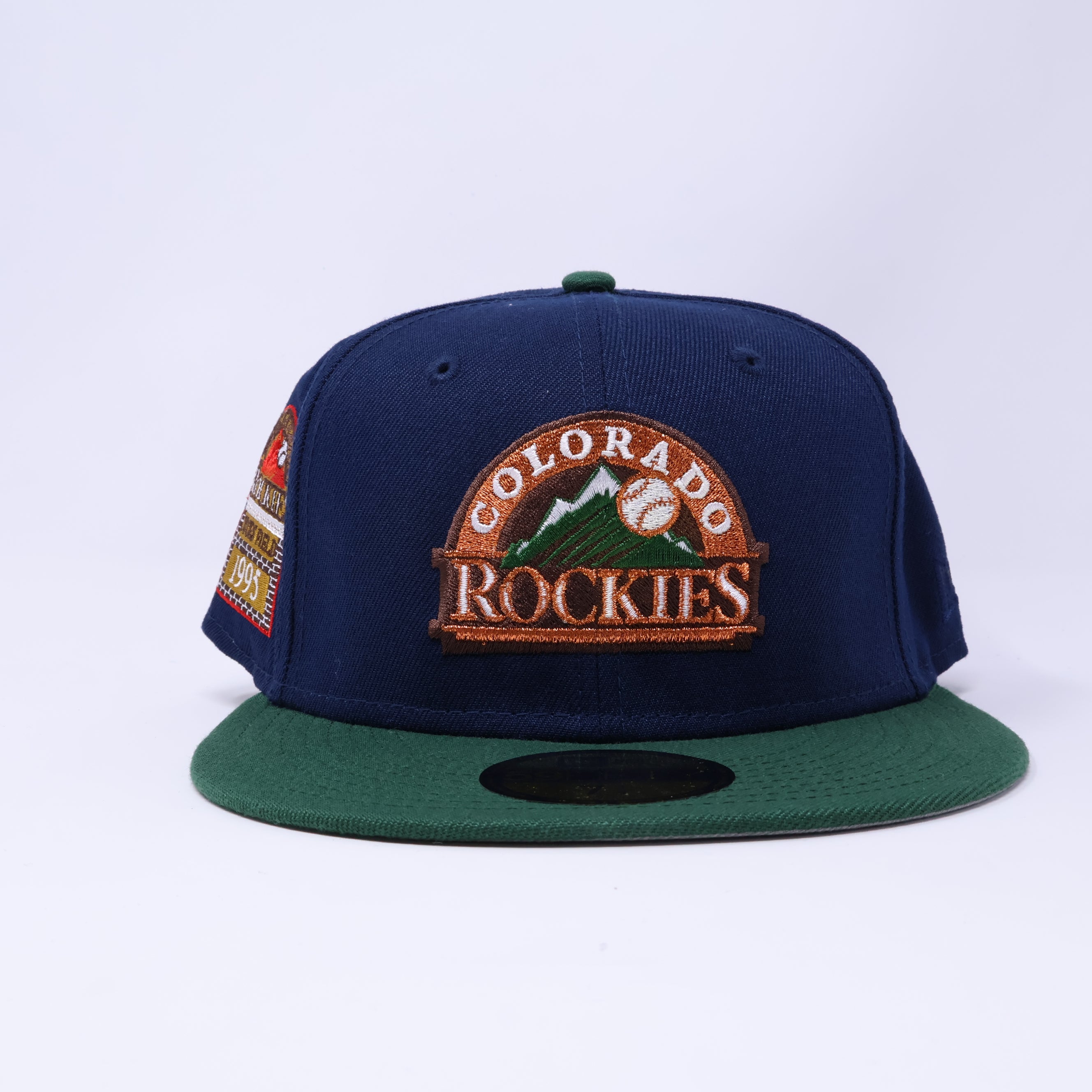NWT 1/4 Navy Colorado Rockies 1995 Coors Field 59fifty New Era Fitted Hat Cap