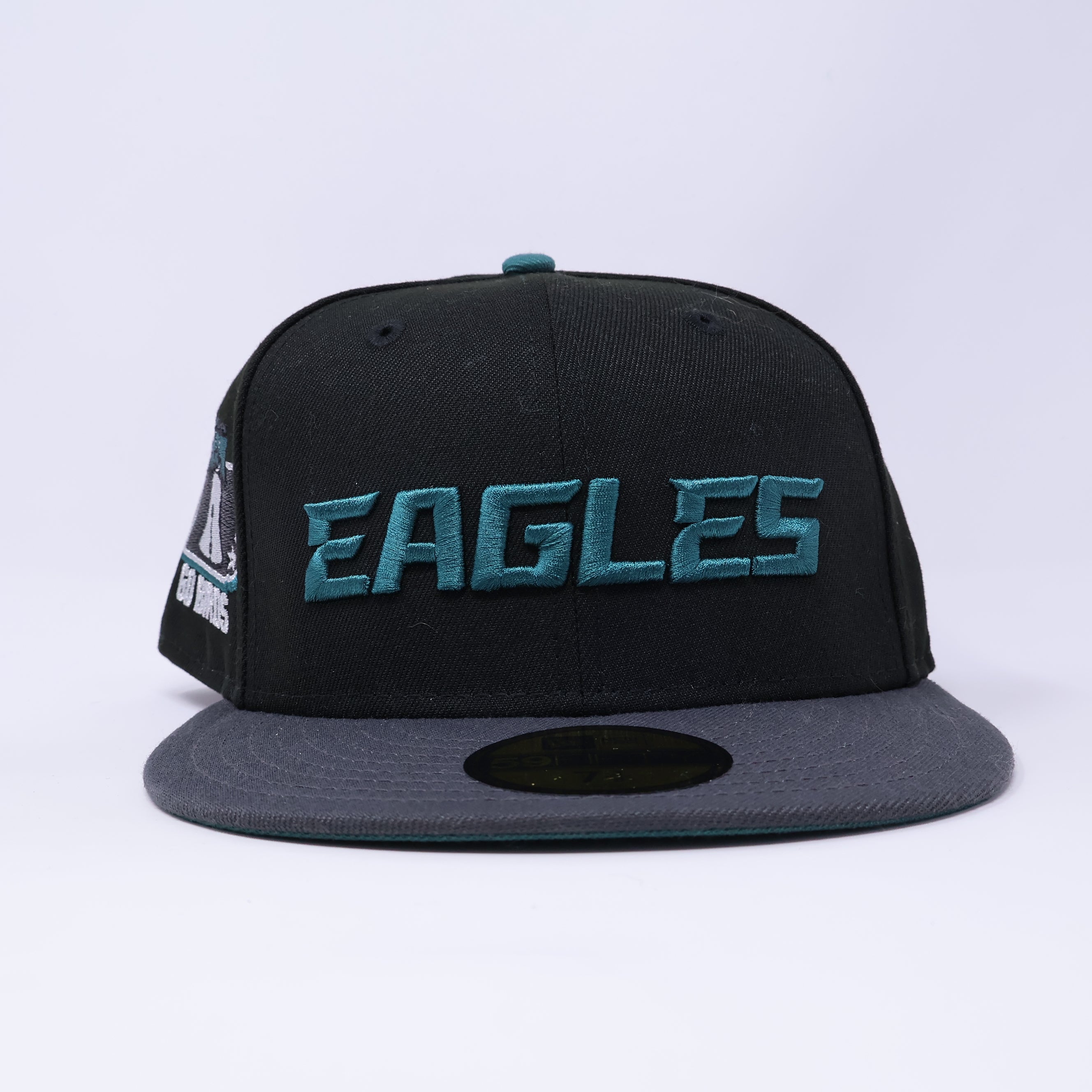NWT 3/8 Black Philadelphia Eagles NFL 59fifty New Era Fitted Hat Cap