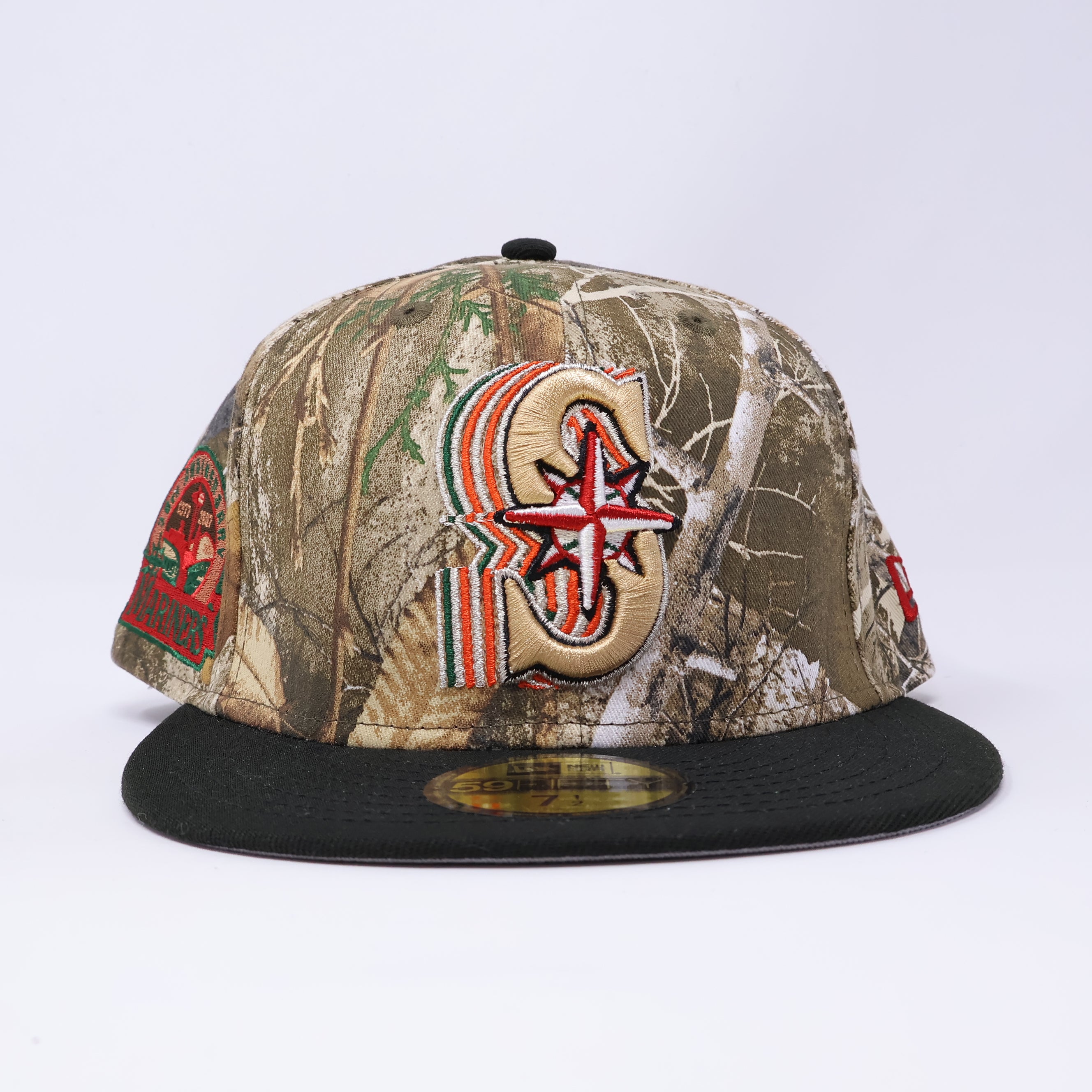 NWT 1/2 Realtree Seattle Mariners 30th Anniversary 59fifty New Era Fitted Hat Cap