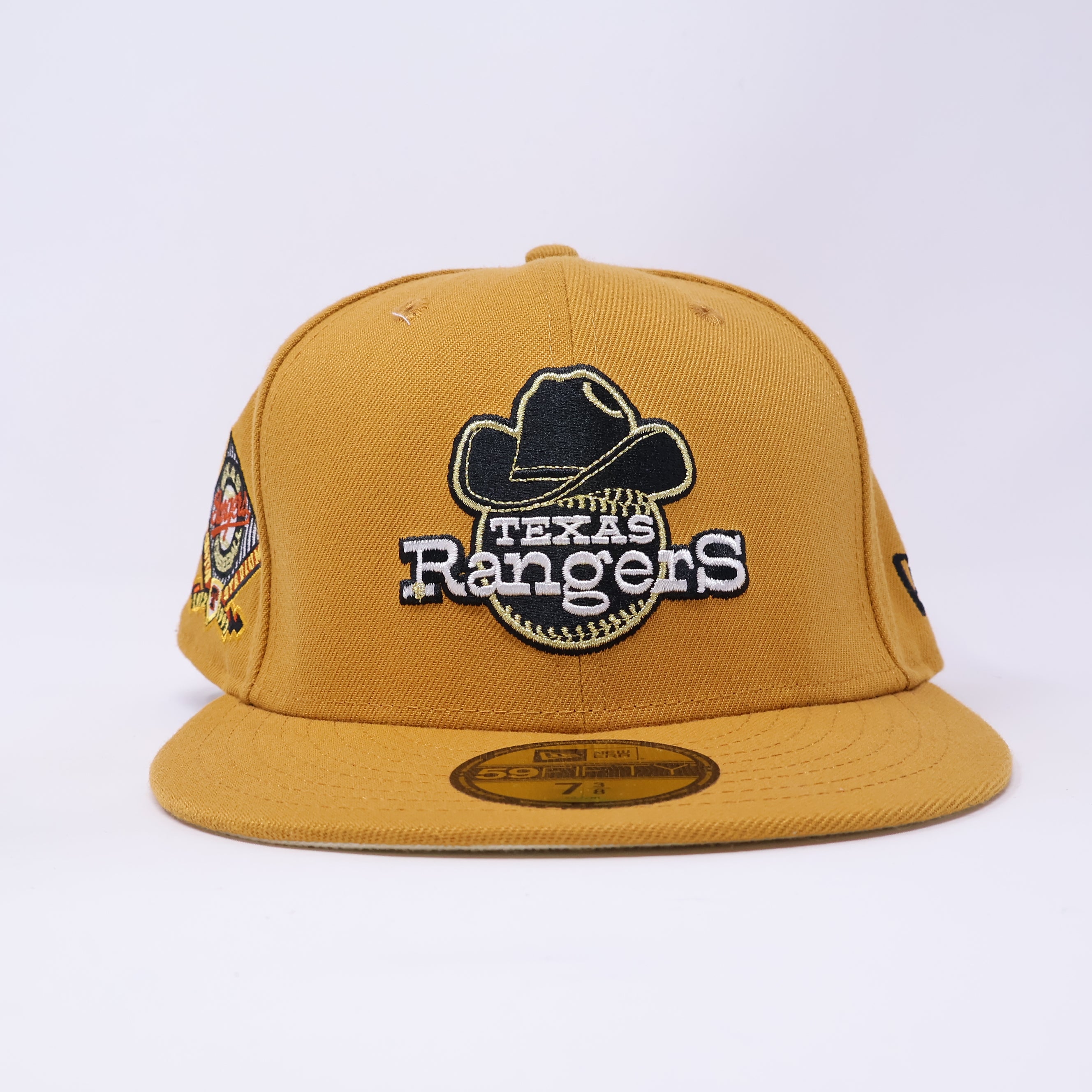 NWT 1/2 Khaki Dallas Texas Rangers Arlington Stadium 59fifty New Era Fitted Hat Cap