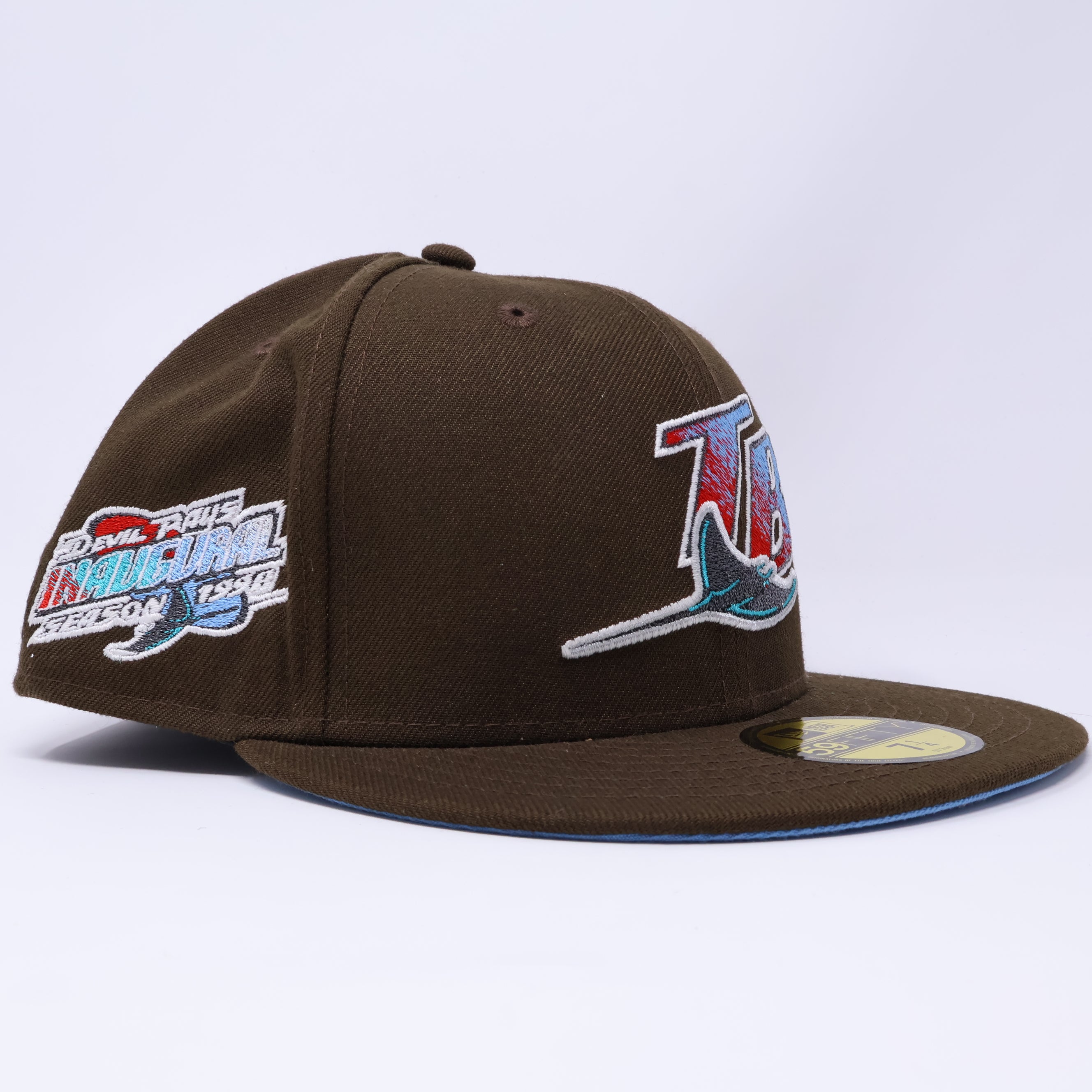 NEW 1/4 Brown Tampa Devil Rays Inaugural Season 1998 59fifty New Era Fitted Hat Cap