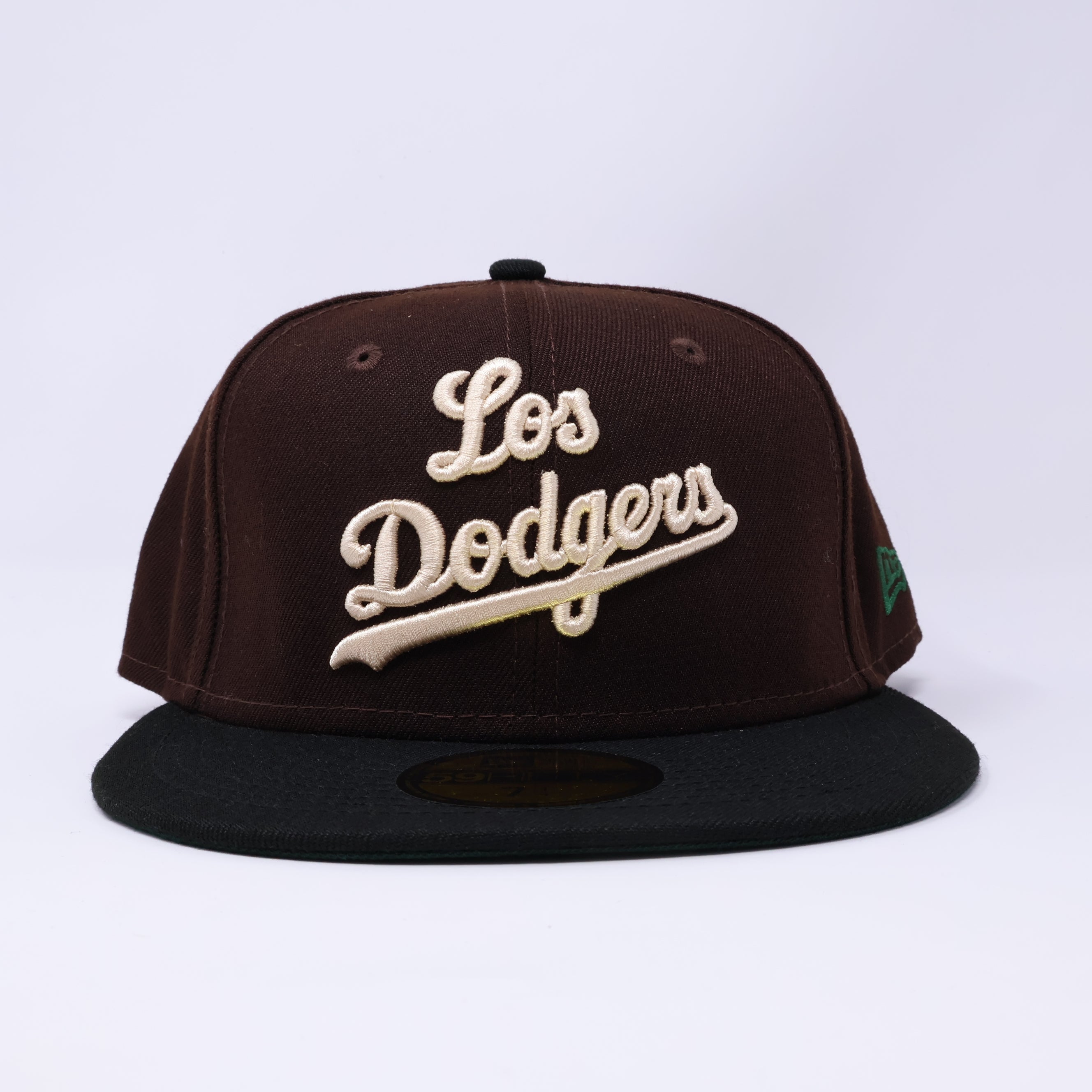 NWT 1/4 Brown Los Angeles Dodgers Simple Clean Dope 59fifty New Era Fitted Hat Cap
