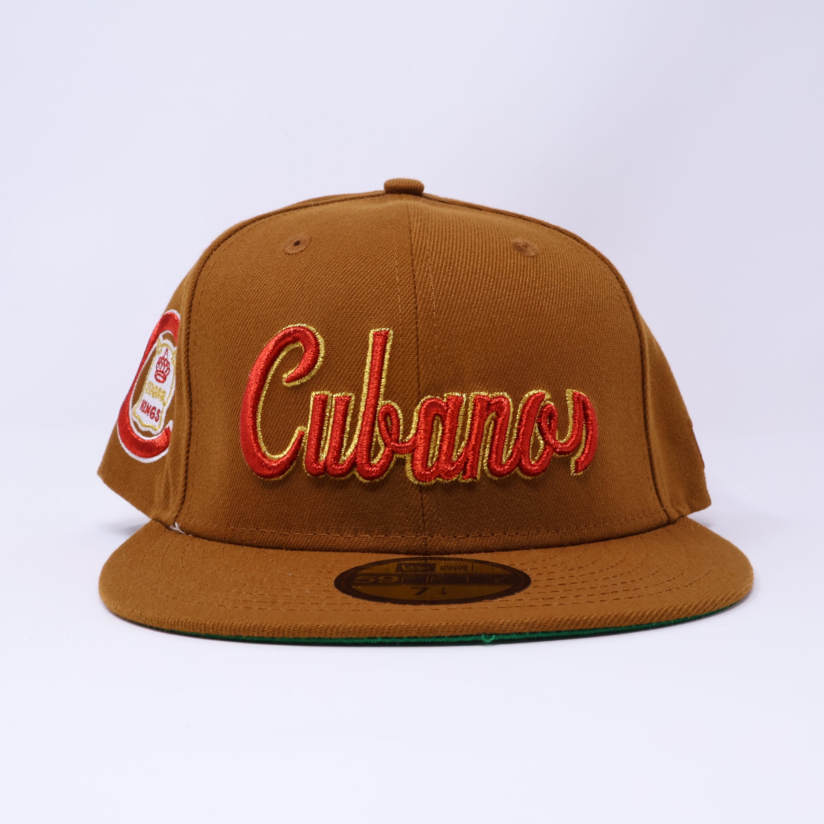 NEW 1/4 Brown Havana Sugar Kings Logo Patch 59fifty New Era Fitted Hat Cap