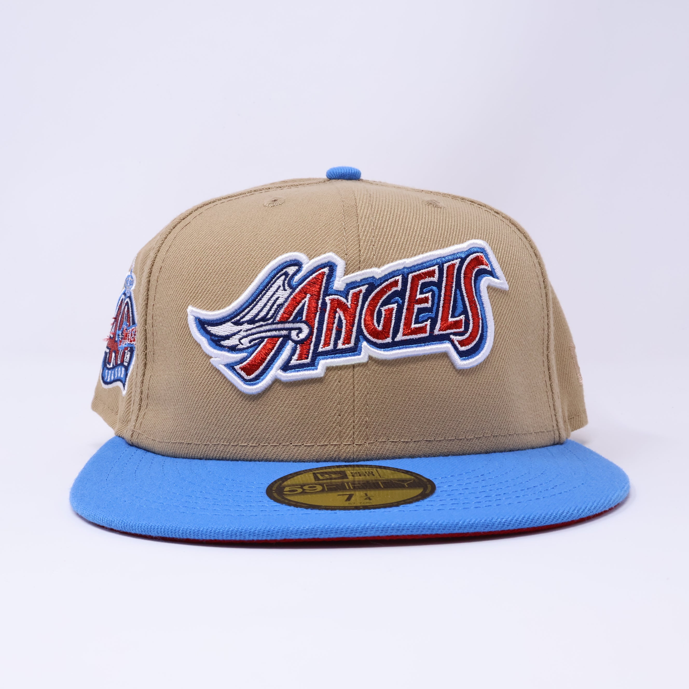 NWT 1/4 Khaki Los Angeles Angels 50th Anniversary 59fifty New Era Fitted Hat Cap