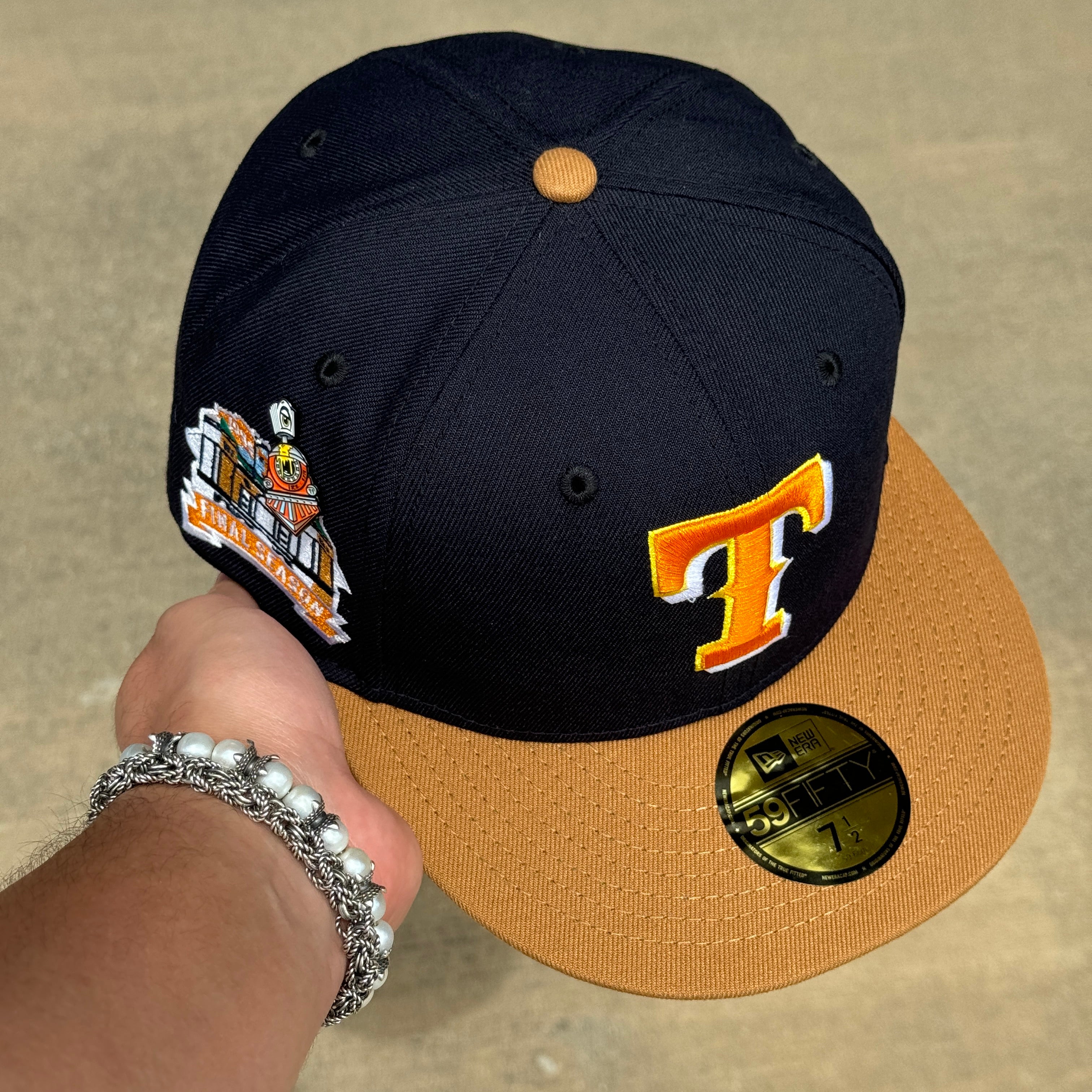 NEW 1/2 Navy Dallas Texas Rangers Final Season 59fifty New Era Fitted Hat Cap