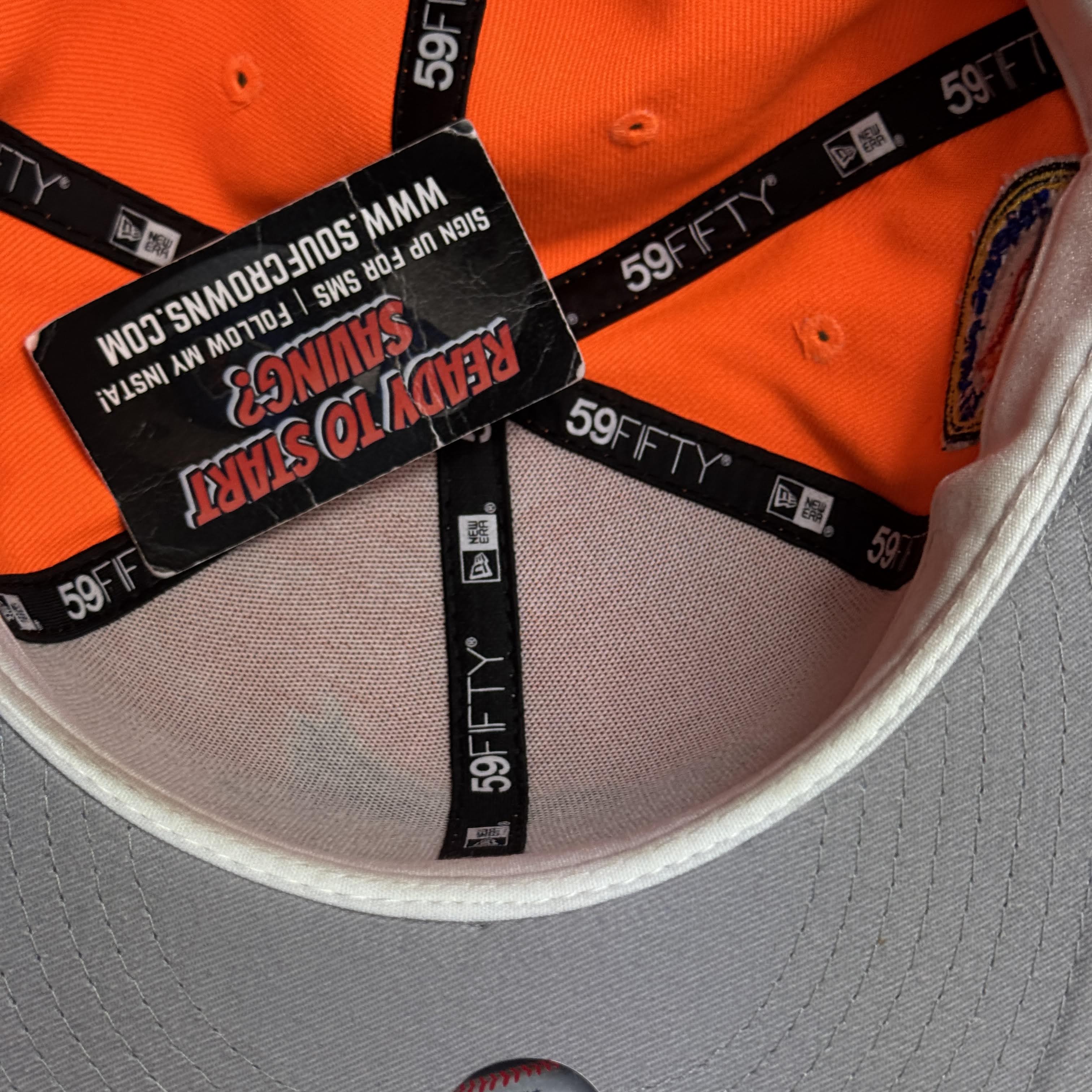 NWT 3/4 Orange Toronto Blue Jays 40th Season 59fifty New Era Fitted Hat Cap