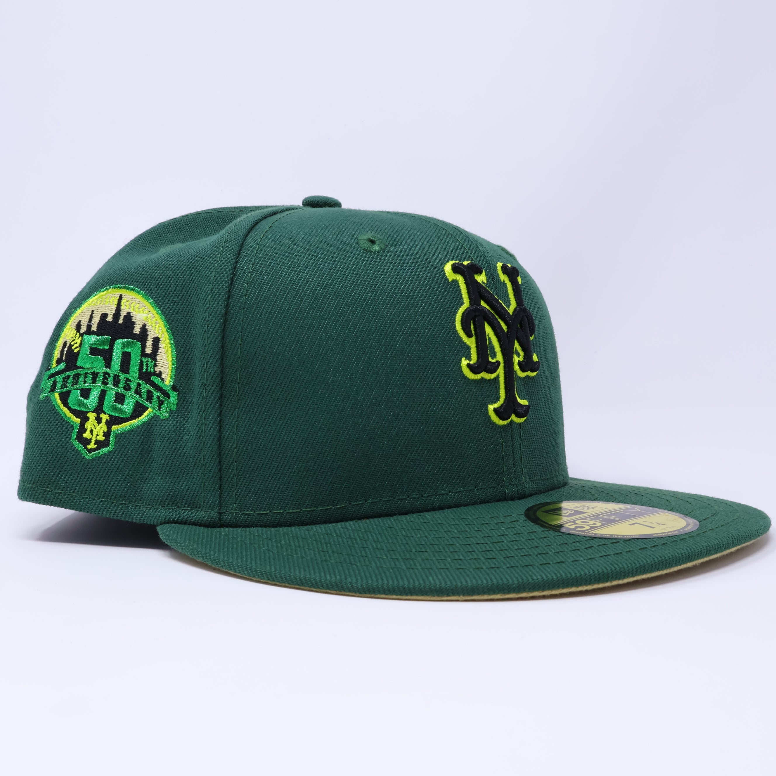 NWT Green New York Mets 50th Anniversary 59fifty New Era Fitted Hat Cap