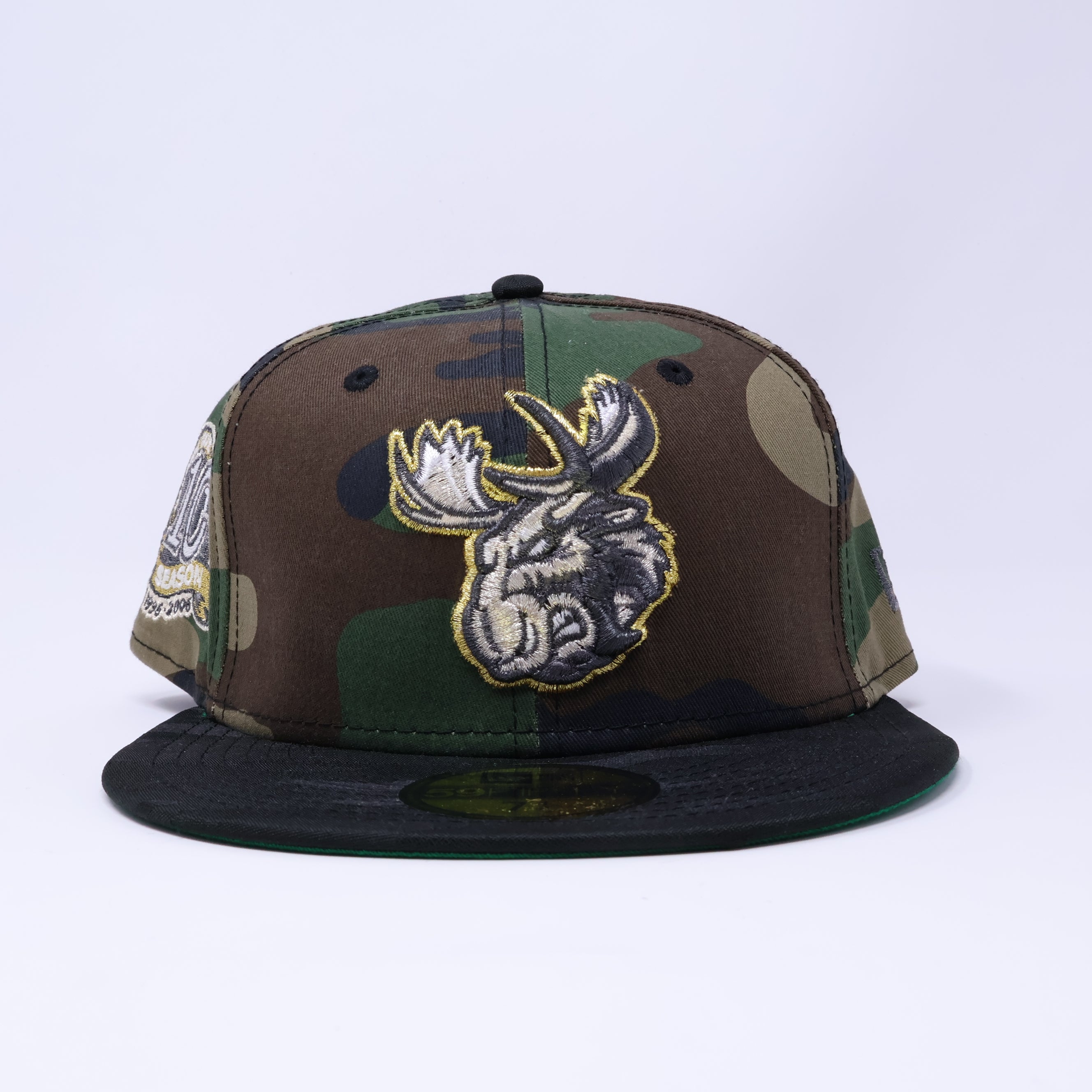 NWT 1/4 Camo Manitoba Moose AHL 59fifty New Era Fitted Hat Cap