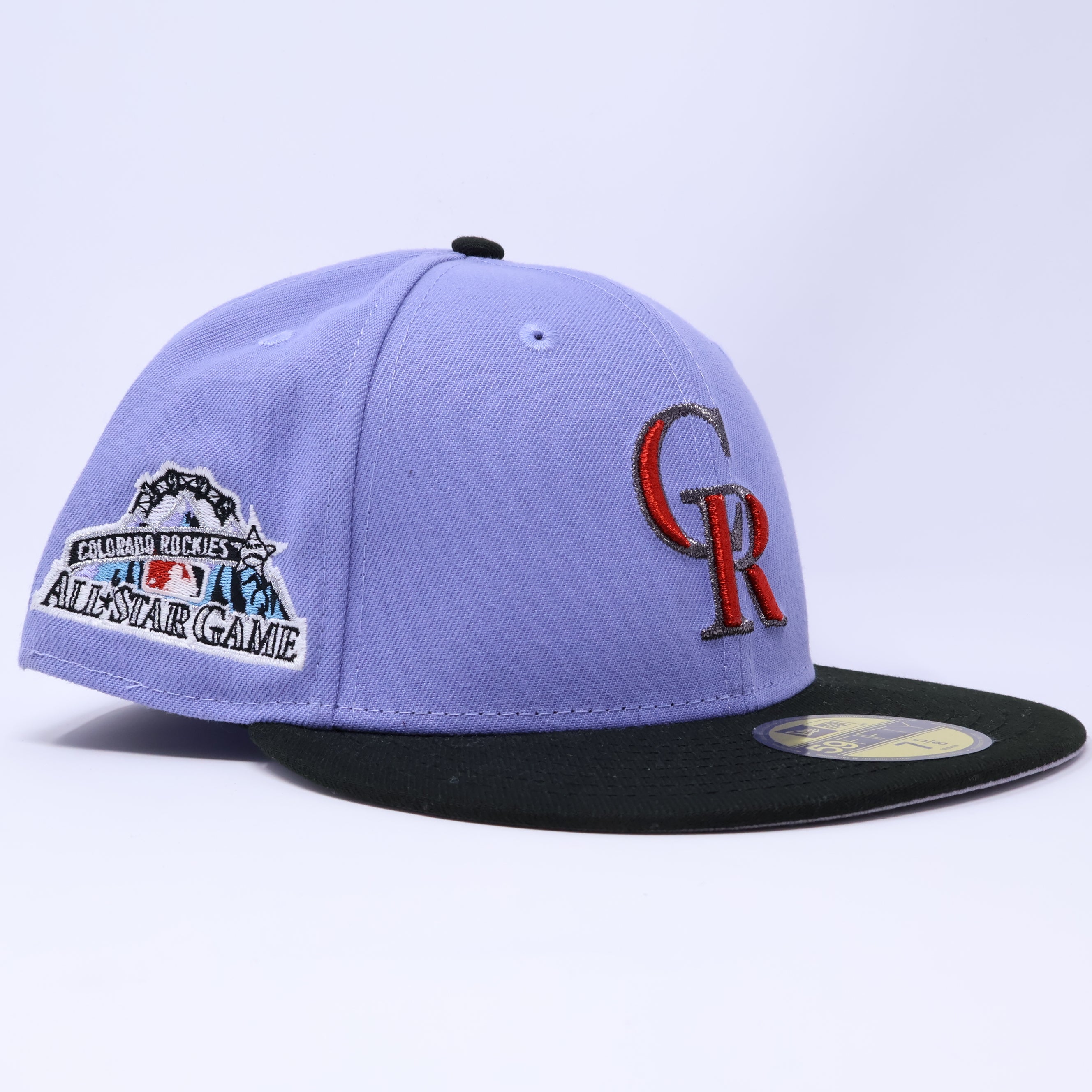NWT 5/8 Purple Colorado Rockies 1998 All Star Game 59fifty New Era Fitted Hat Cap