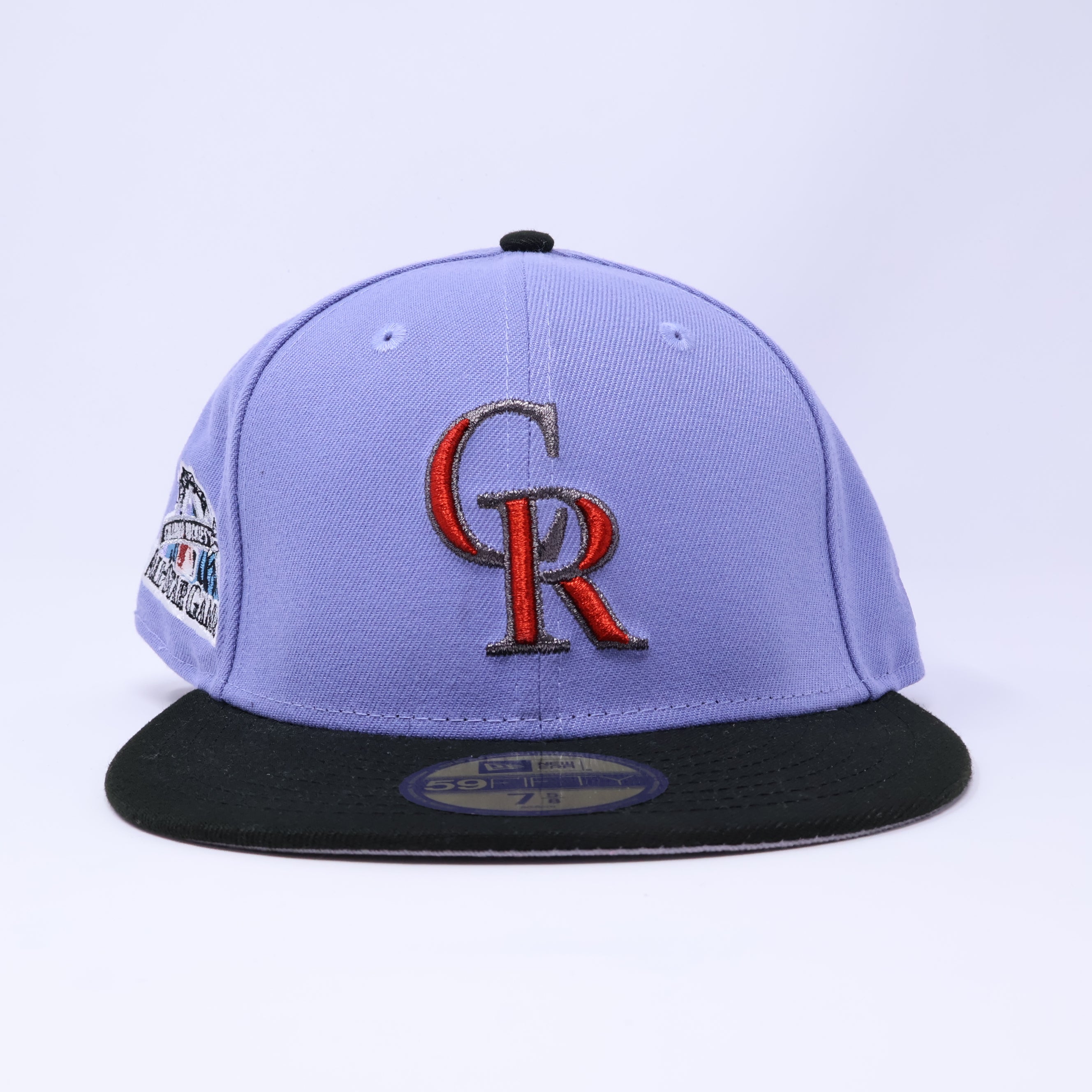 NWT 5/8 Purple Colorado Rockies 1998 All Star Game 59fifty New Era Fitted Hat Cap