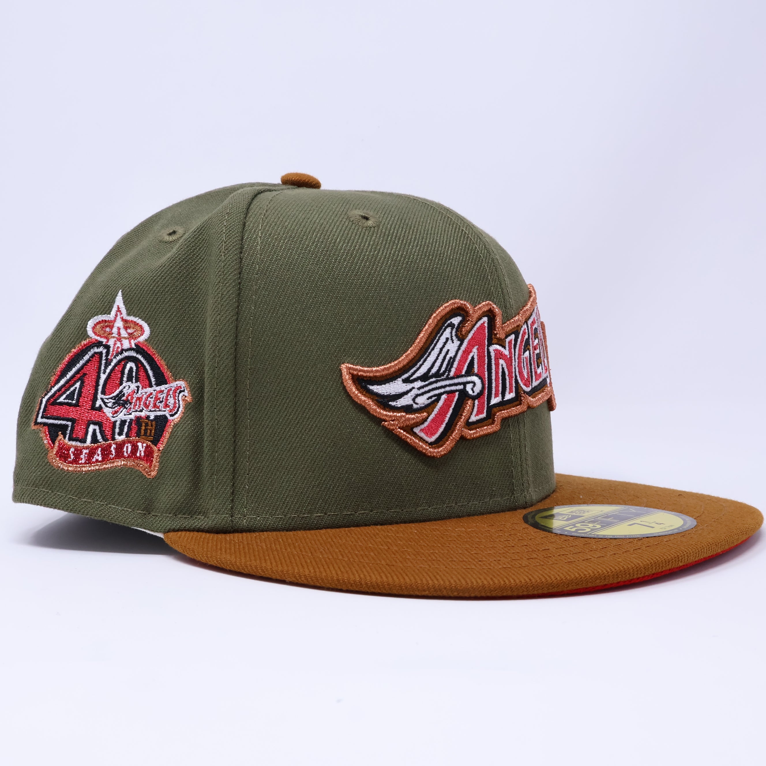 NWT 1/4 Green Los Angeles Angels 40th Season 59fifty New Era Fitted Hat Cap
