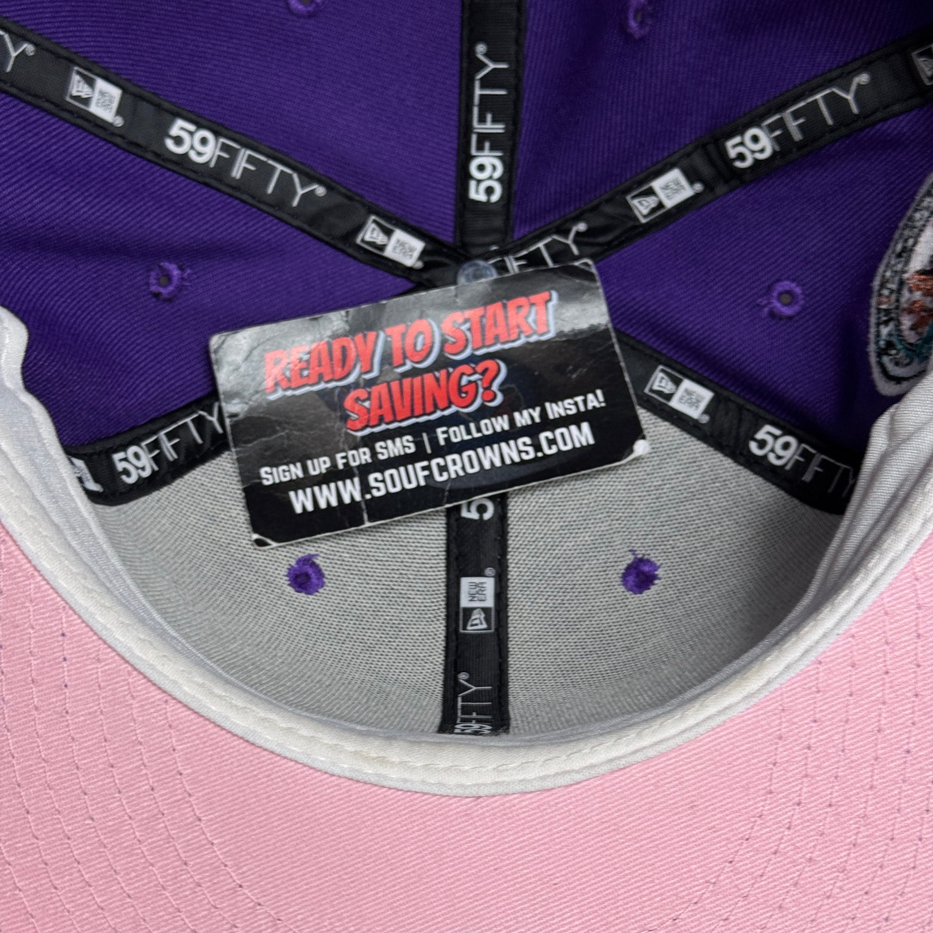 NWT 8 Purple Atlanta Braves 40th Anniversary 59fifty New Era Fitted Hat Cap