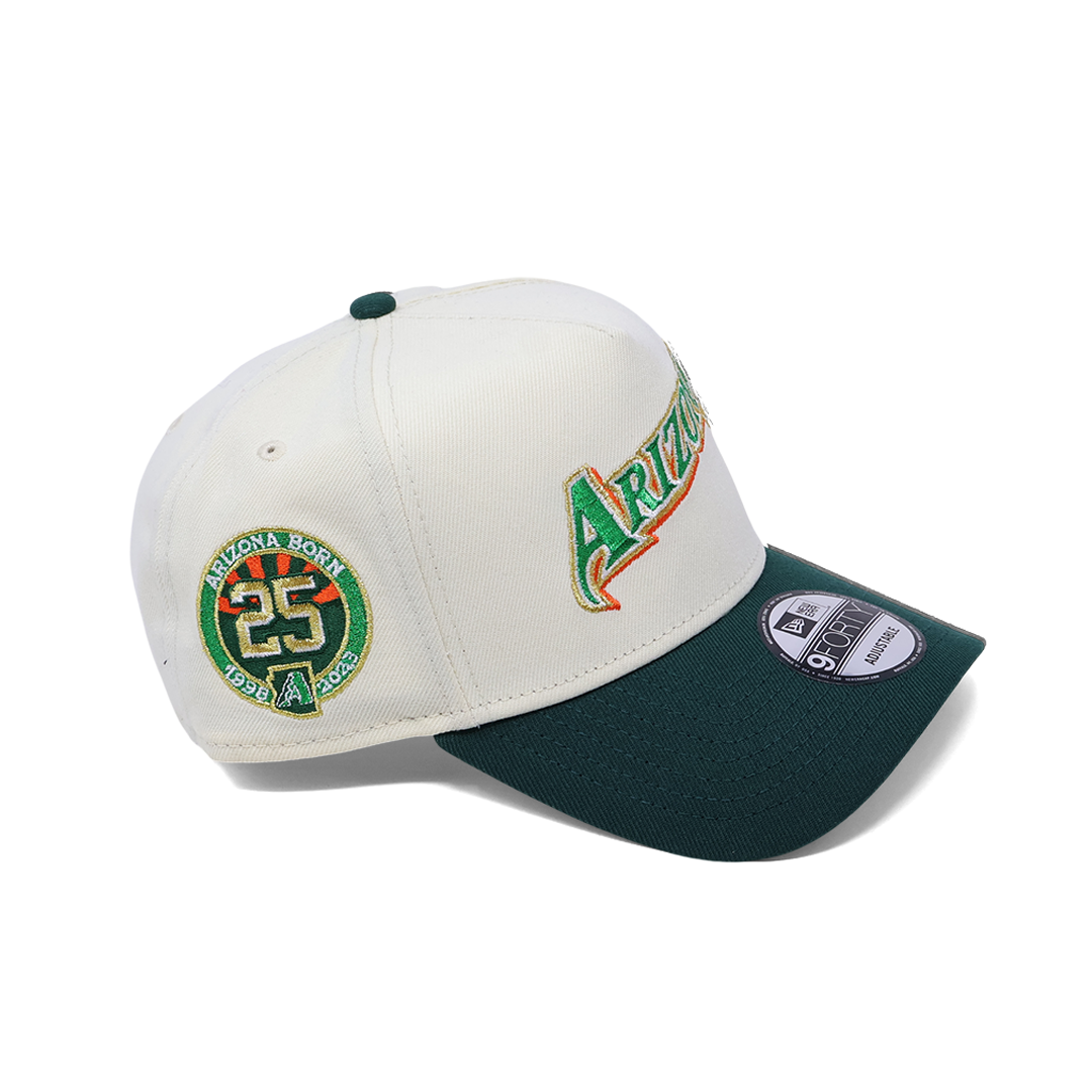 NWT Chrome Arizona Diamondbacks 25th Anniversary A-Frame New Era Adjustable Snapback Hat 5 Panel