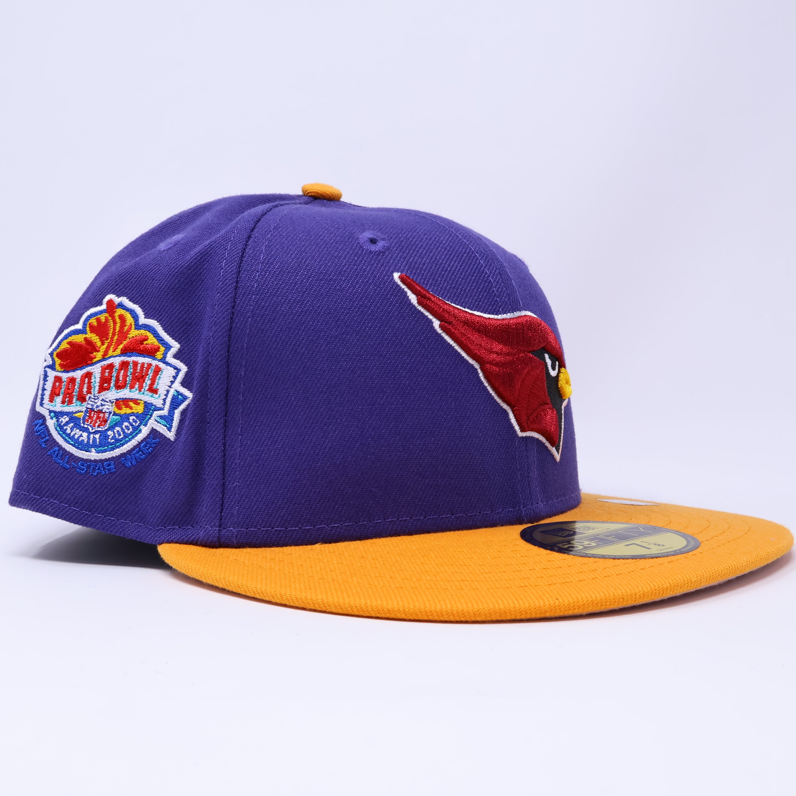 NWT 7 1/8 Purple Arizona Cardinals NFL Probowl 59fifty New Era Fitted Hat Cap