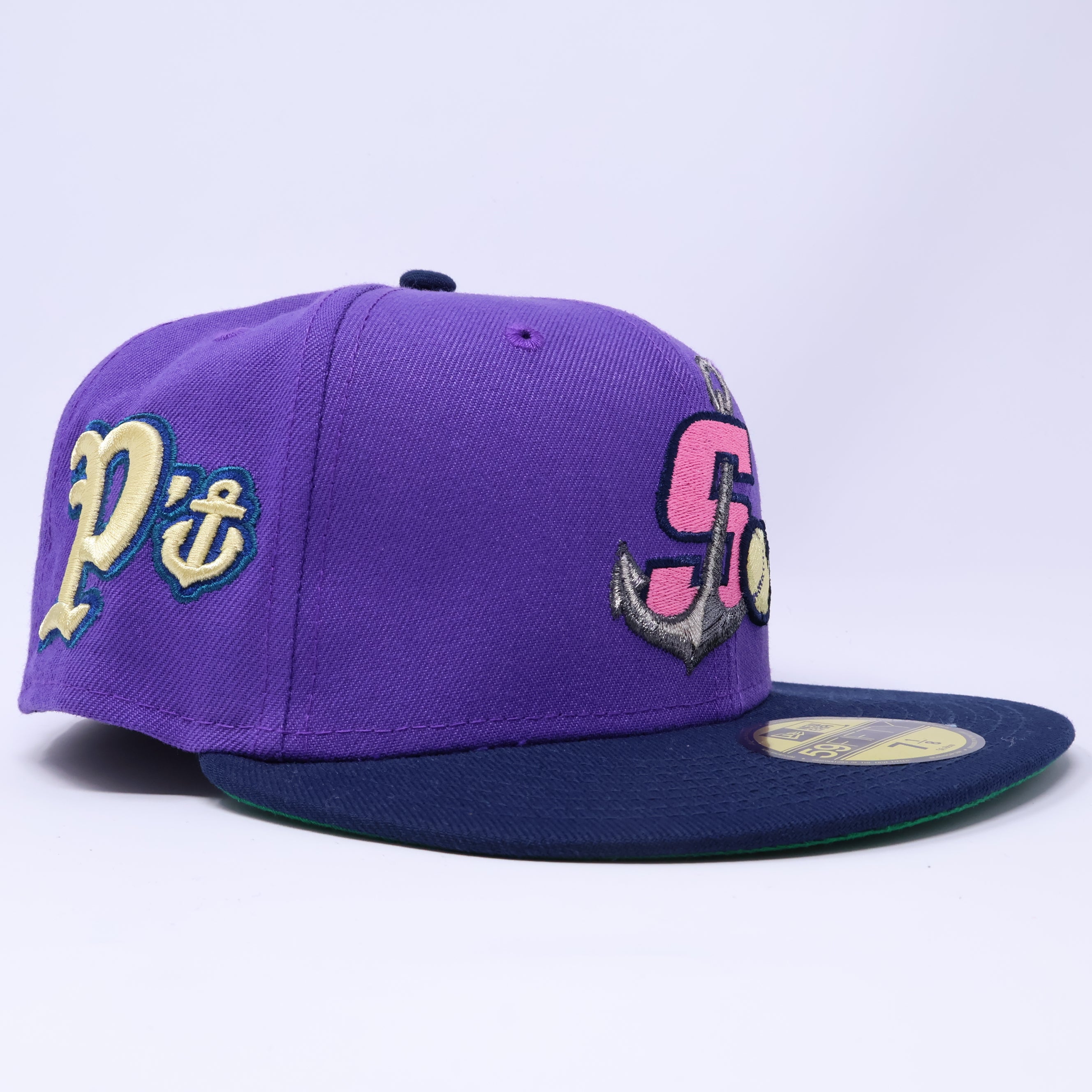 NWT 7 1/8 Purple Stockton Ports Secret Adversary 59fifty New Era Fitted Hat Cap
