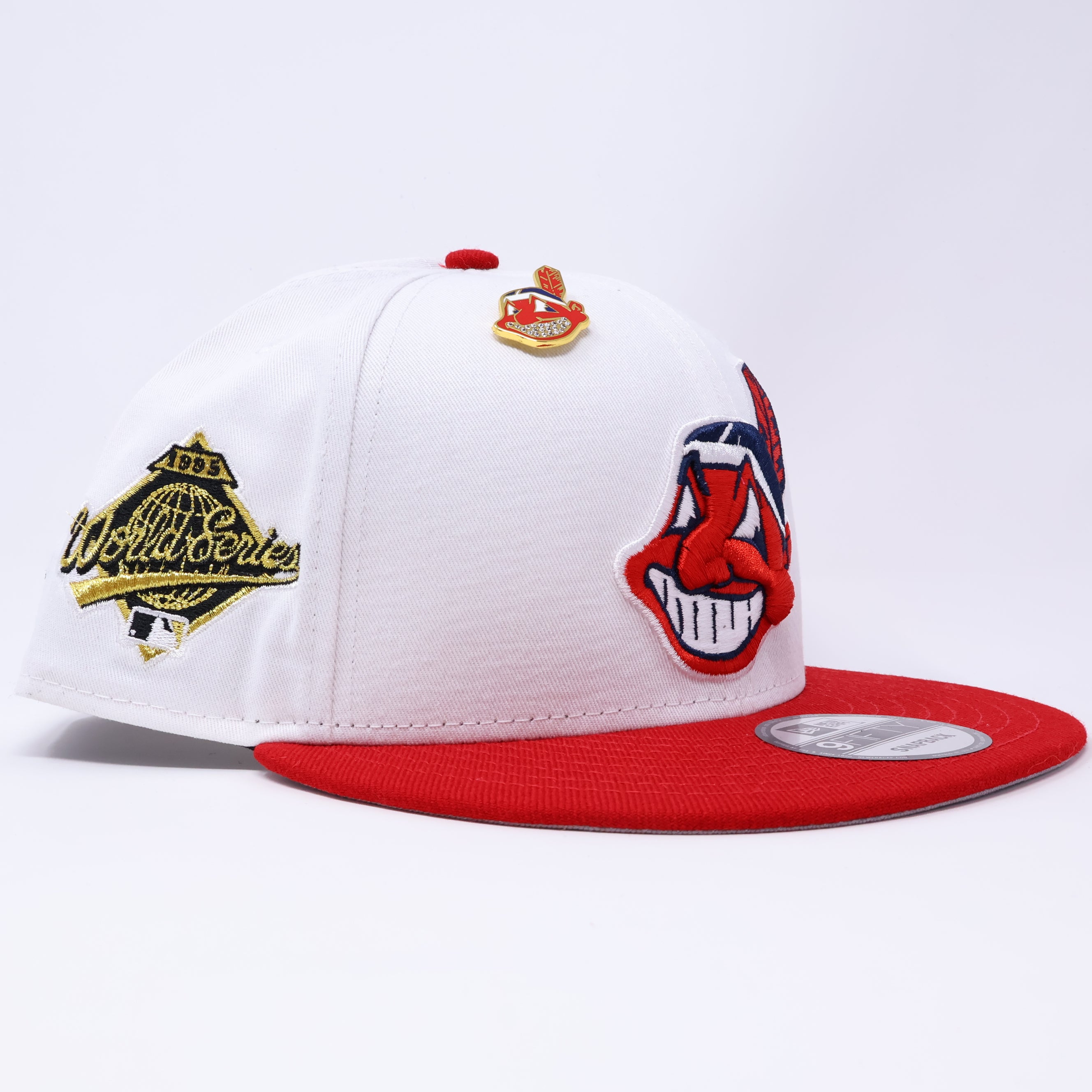 CLEVELAND インディアンズ 9FIFTY SNAPBACK キャップ NWT White Cleveland Indians Logo 9Fifty New Era Adjustable