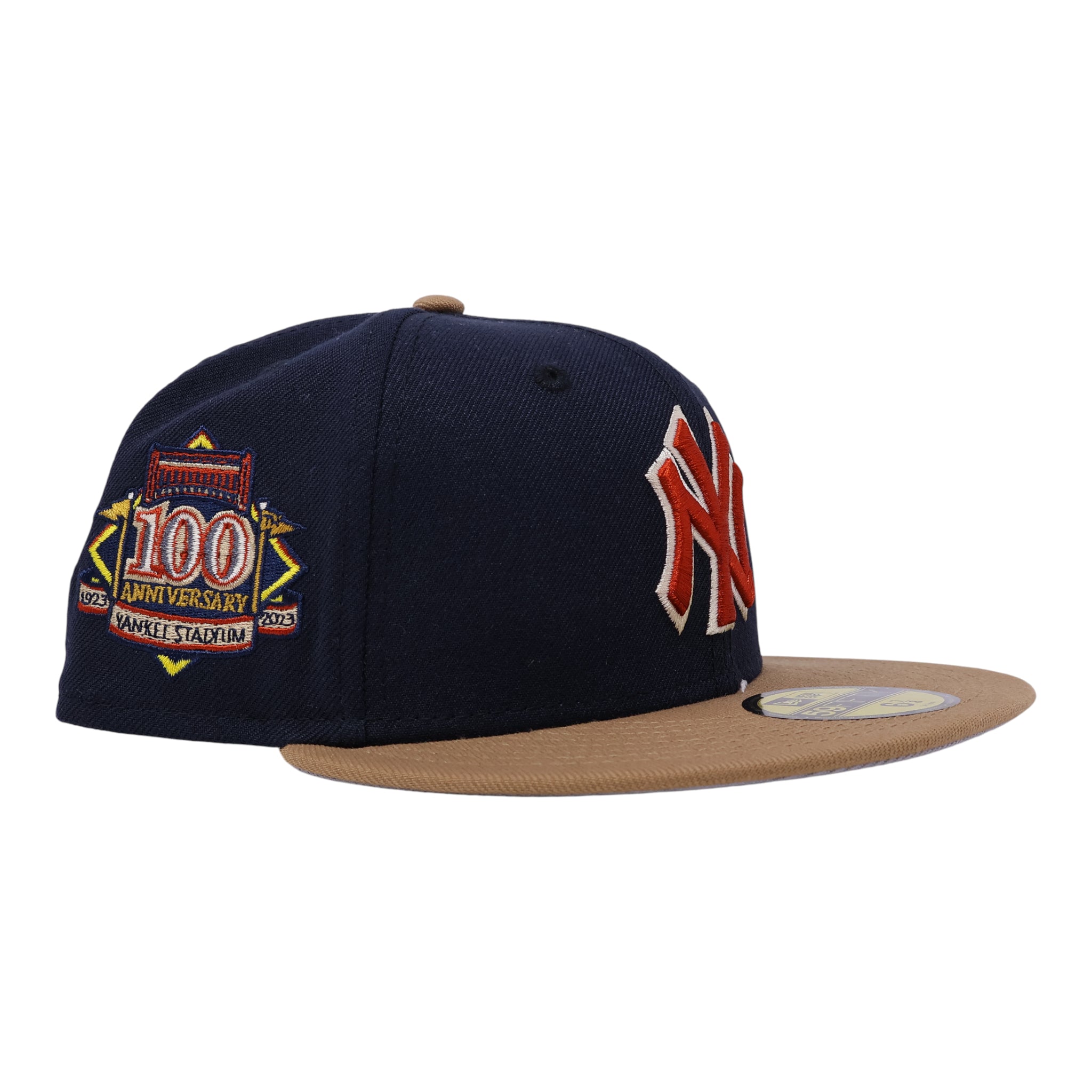 NWT 6 7/8 Navy New York Yankees 100th Anniversary 59fifty New Era Fitted Hat Cap