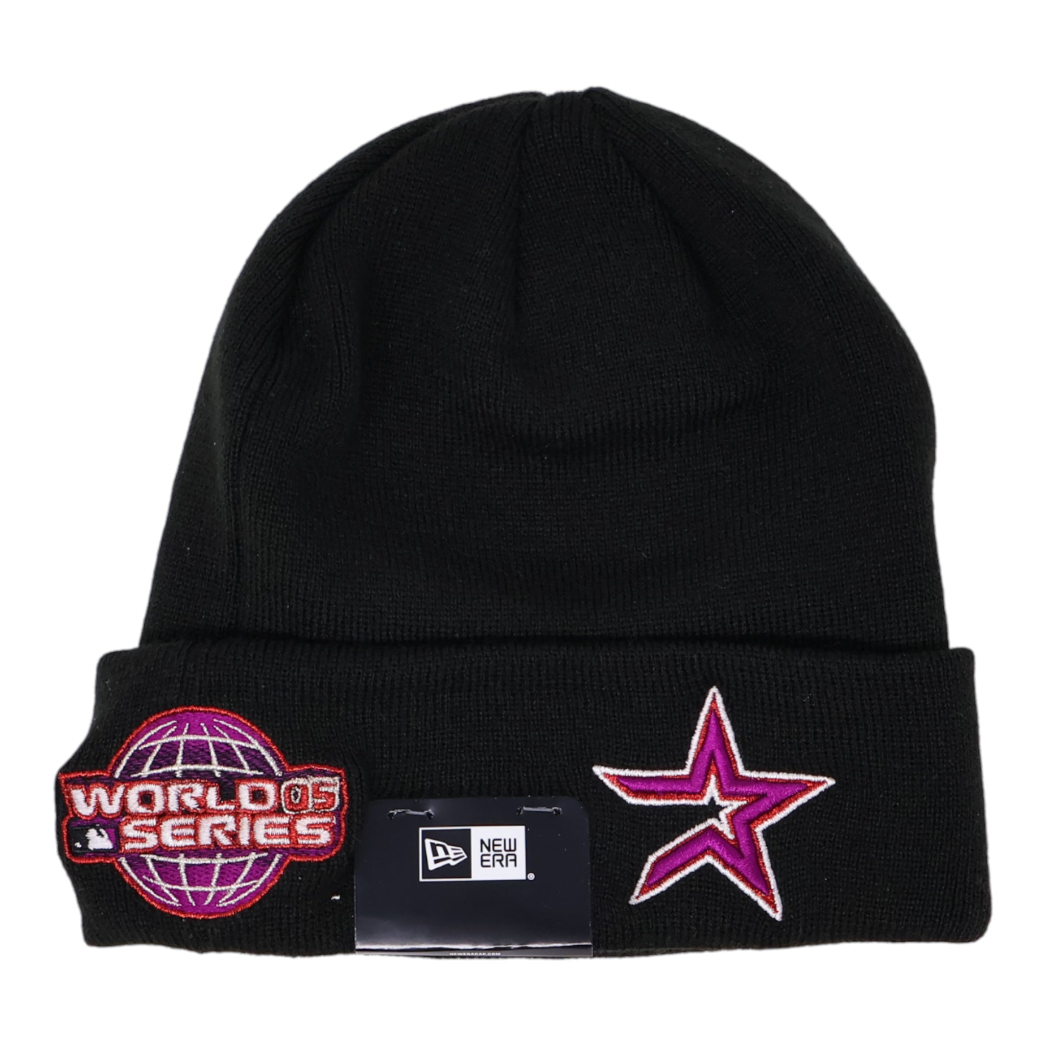 NWT Black Houston Astros 2005 World Series New Era Beanie Warm Knit