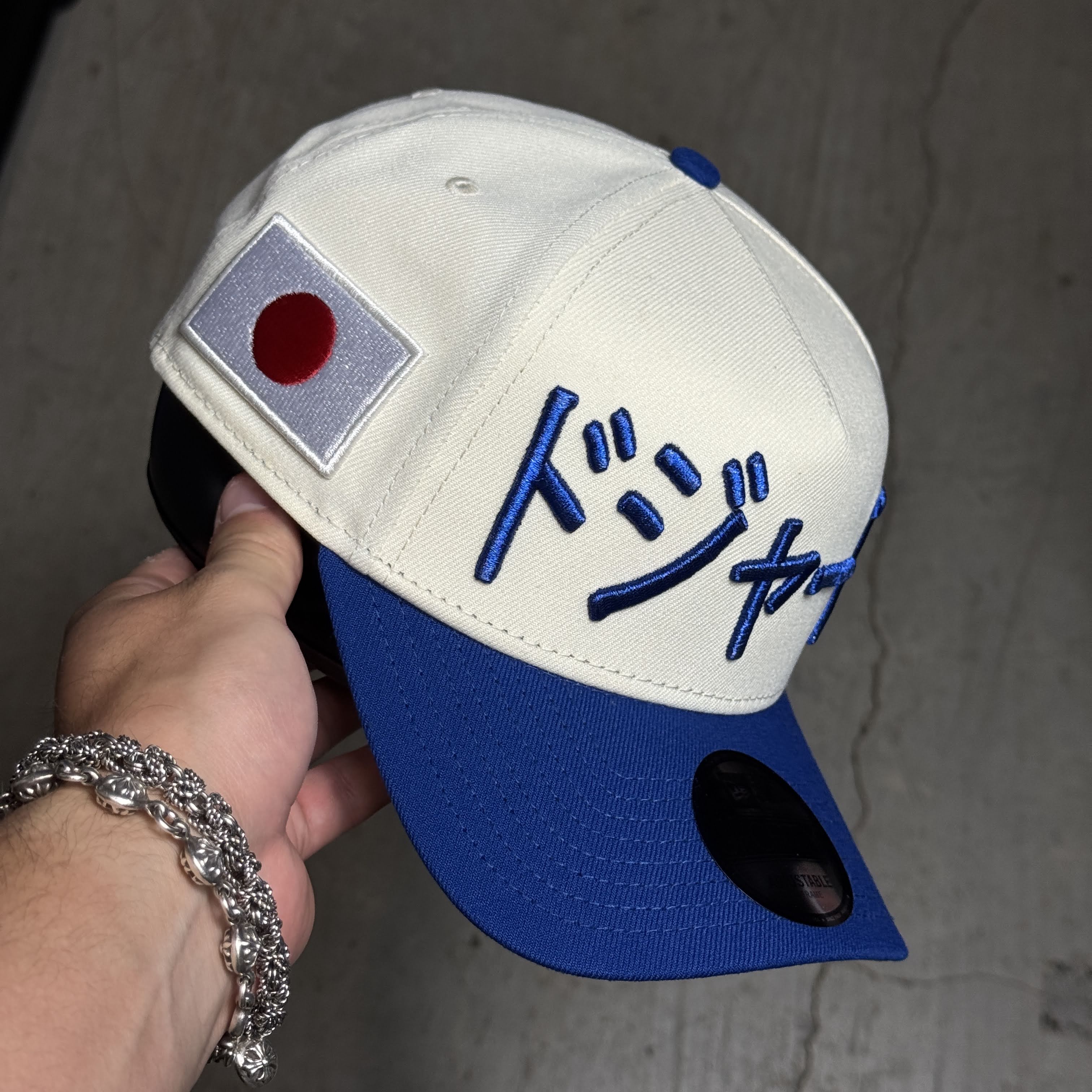 NEW Chrome Los Angeles Dodgers Japanese Kanji New Era 9Forty Adjustable One Size A-Frame