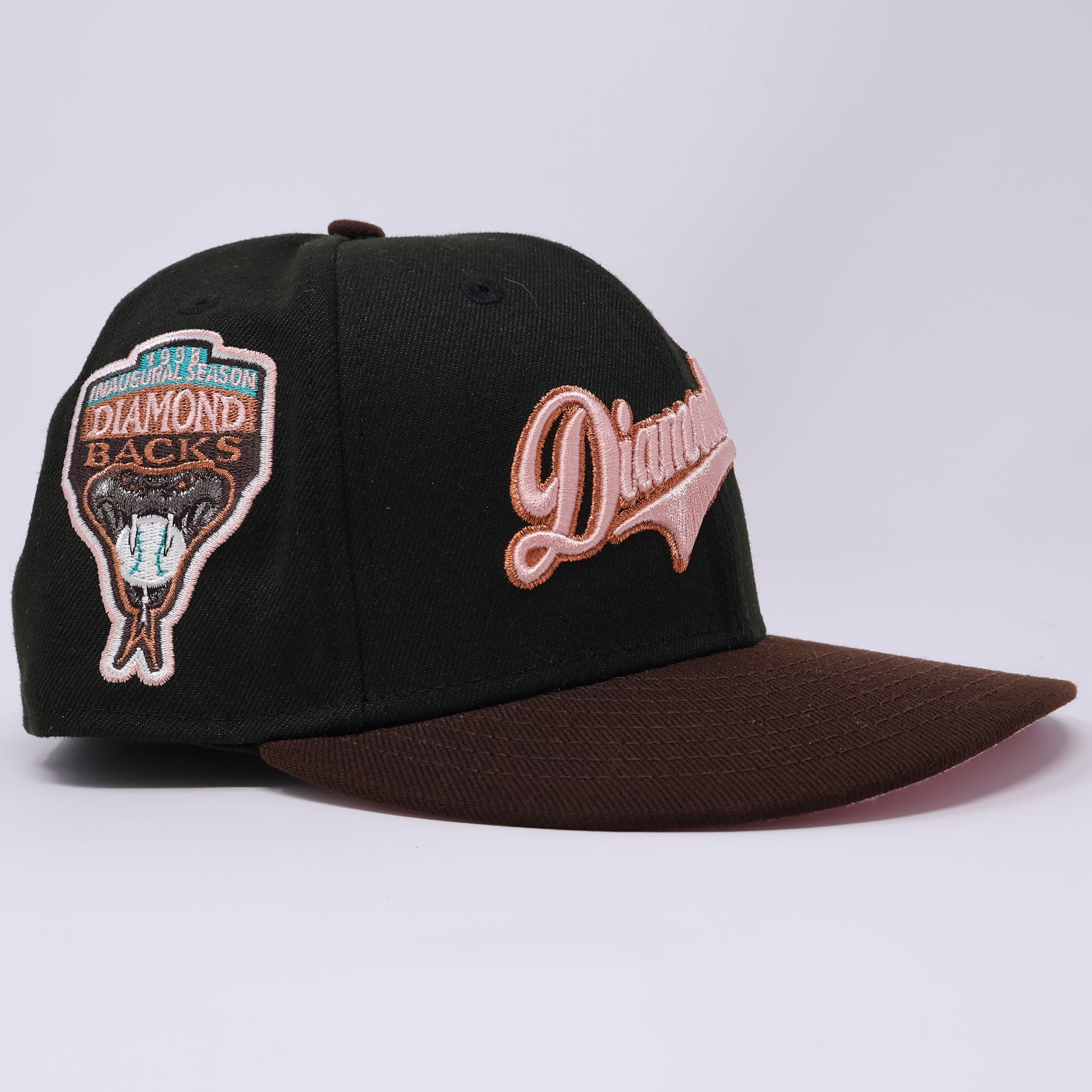 USED 1/8 Black Arizona Diamondbacks 1998 Inaugural Diamondbacks 59fifty New Era Fitted Hat Cap