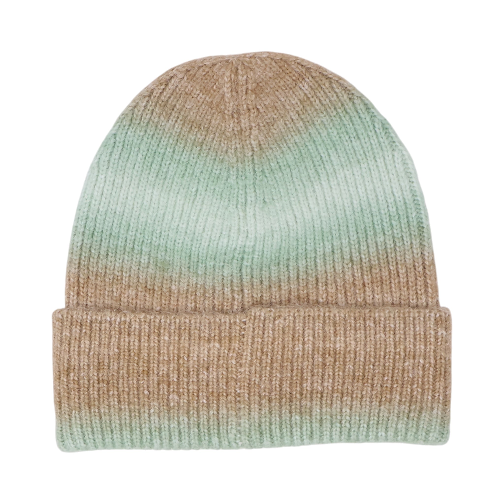 NWT Green Orange Wool-like Unisex Mens Womens Ski Cap Warm Knit