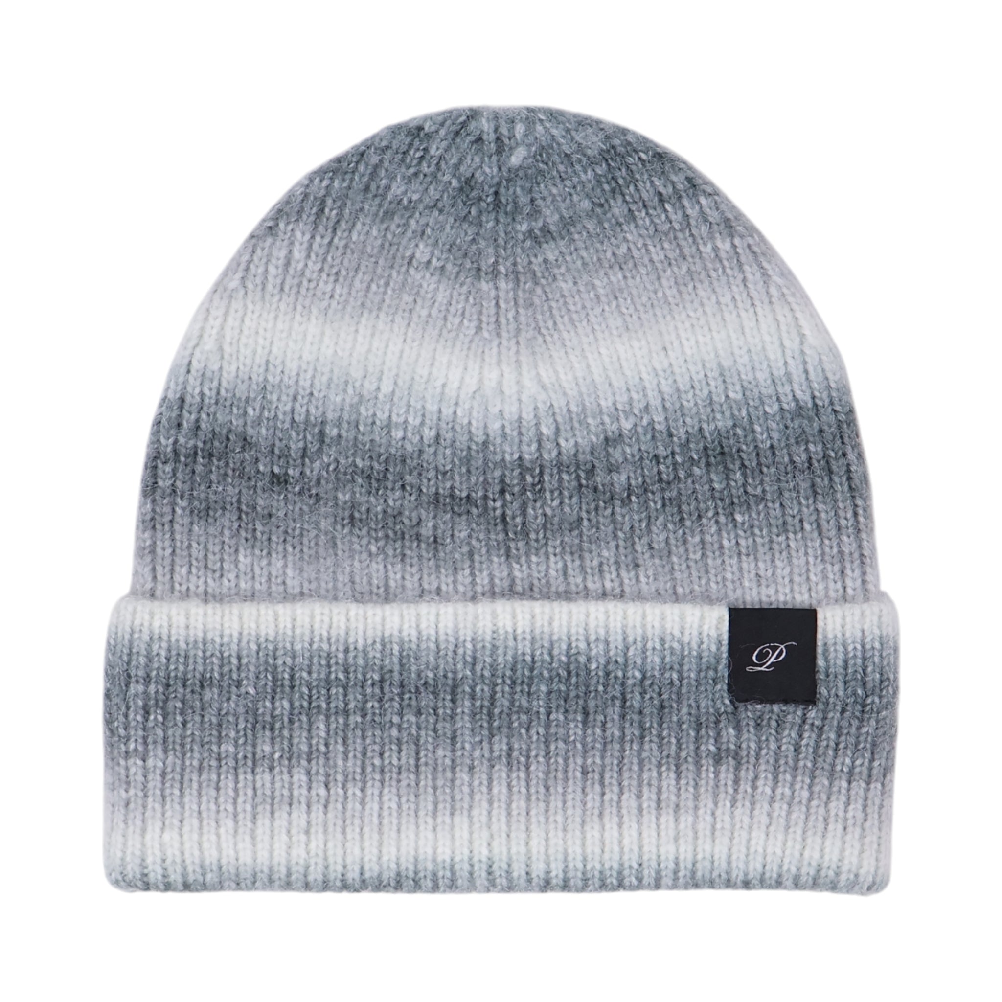 NWT Gray White Wool-like Unisex Mens Womens Ski Cap Warm Knit