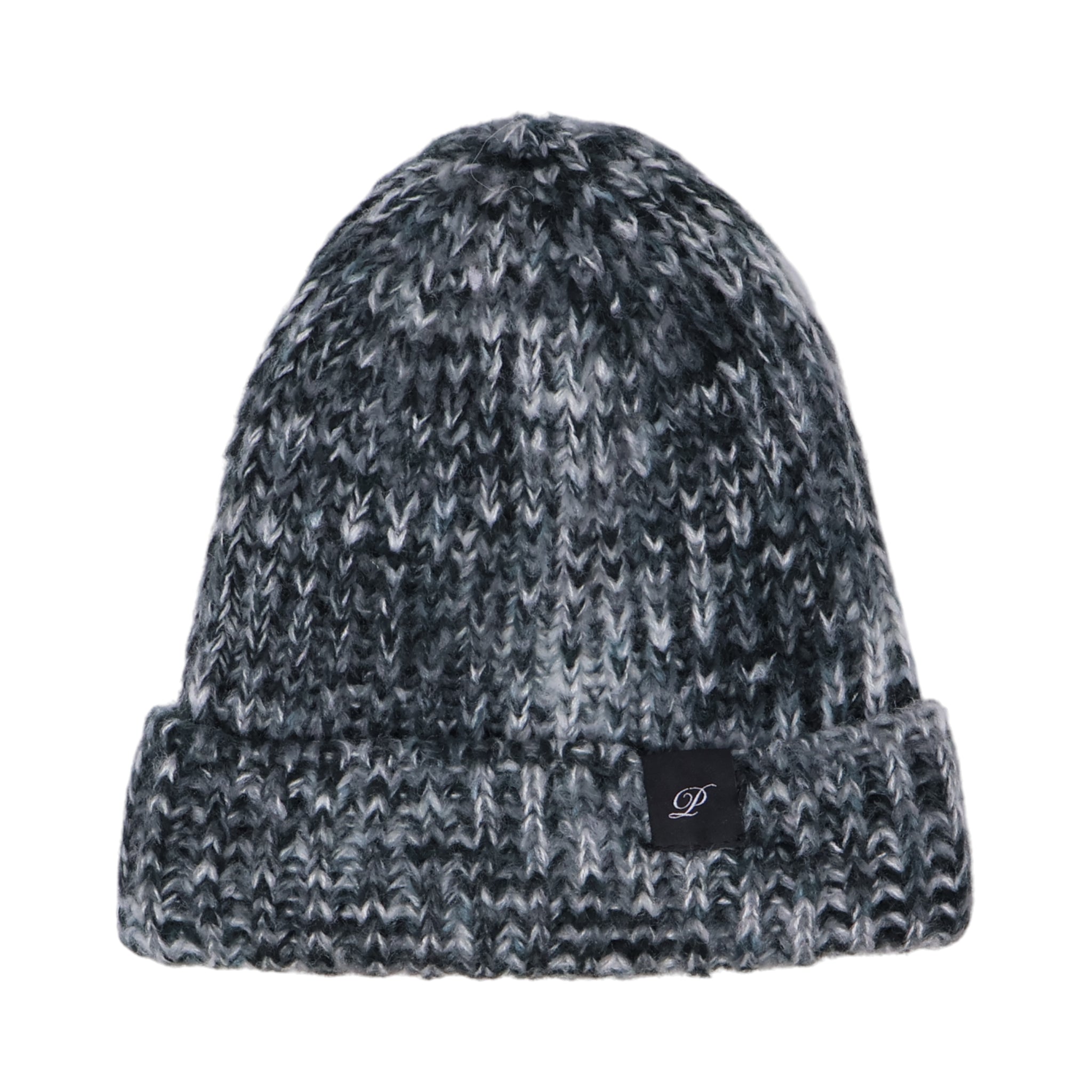 NWT Charcoal Gray White Fleece Unisex Mens Womens Ski Cap Warm Knit