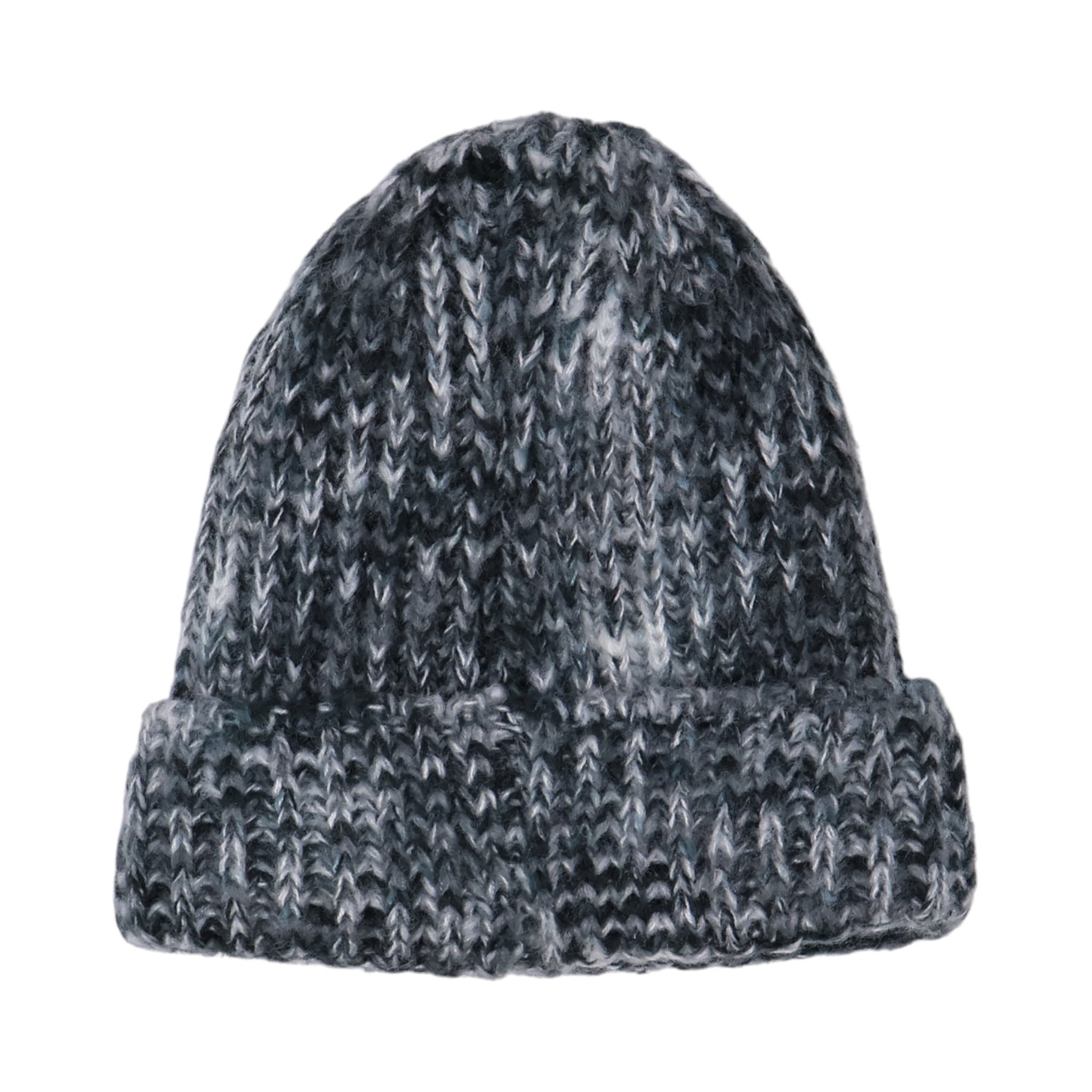 NWT Charcoal Gray White Fleece Unisex Mens Womens Ski Cap Warm Knit