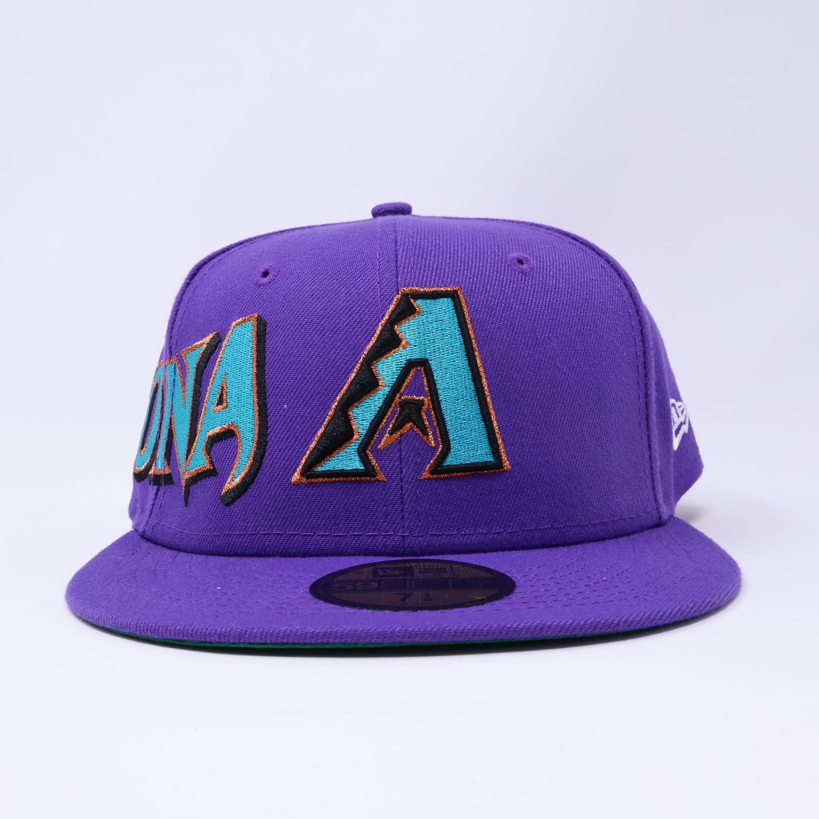 NWT Purple Arizona Diamondbacks Big Logo Throwback 59fifty New Era Fitted Hat Cap