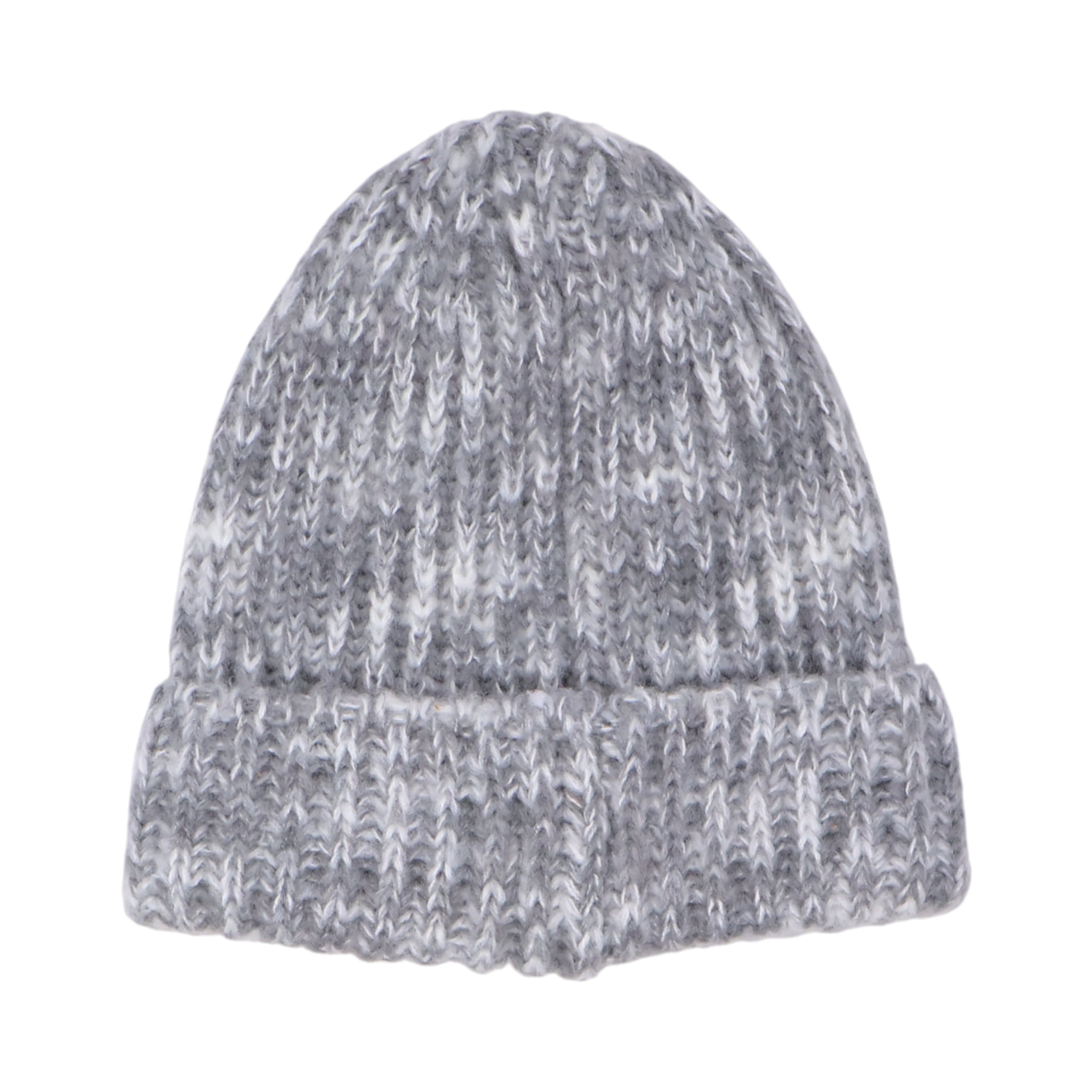 NWT Gray White Pattern Wool-like Unisex Mens Womens Ski Cap Warm Knit