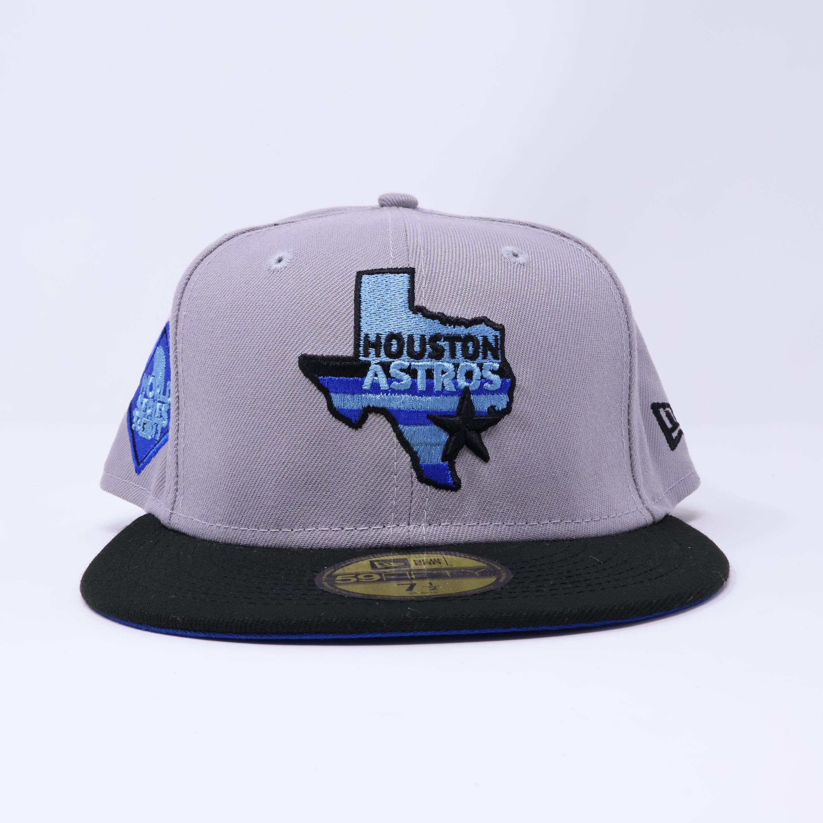 NWT 1/2 Gray Houston Astros 2017 World Series 59fifty New Era Fitted Hat Cap