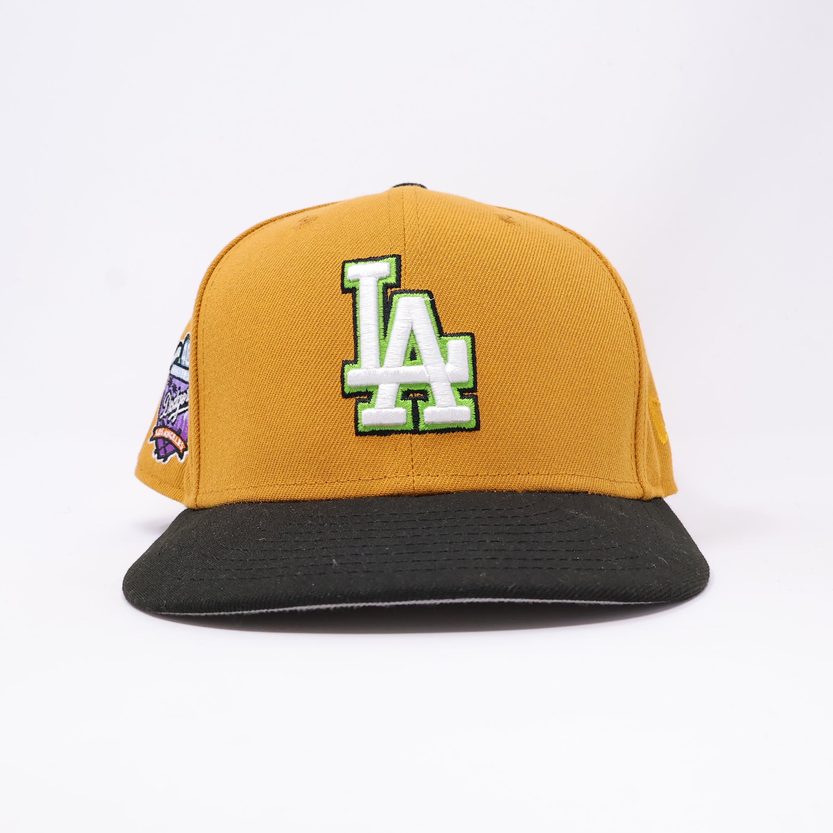USED 1/8 Brown Los Angeles Dodgers 40th Anniversary 59fifty New Era Fitted Hat Cap